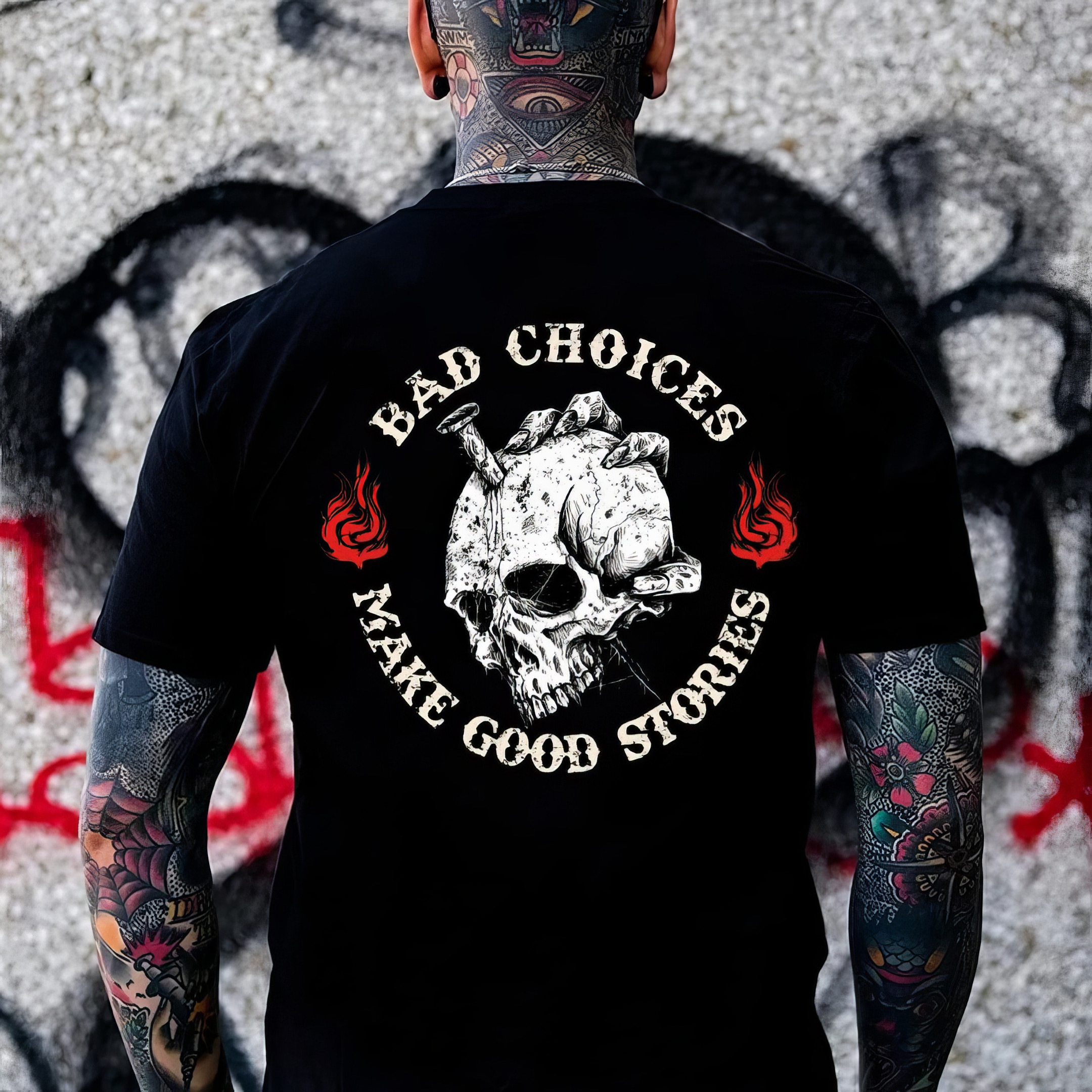 Bad Choices Make Good Stories Skull T-Shirt Unique Father'S Day Gifts Bad Choices Make Good Stories Skull T-Shirt Unique Father'S Day Gifts