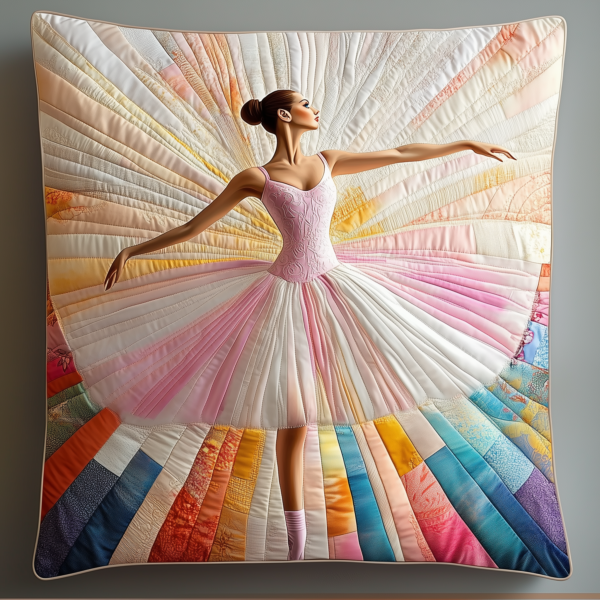 Ballerina Girl Quilted Pillow Case Feel the Power of Restful Nights Every Night Ballerina Girl Quilted Pillow Case Feel the Power of Restful Nights Every Night