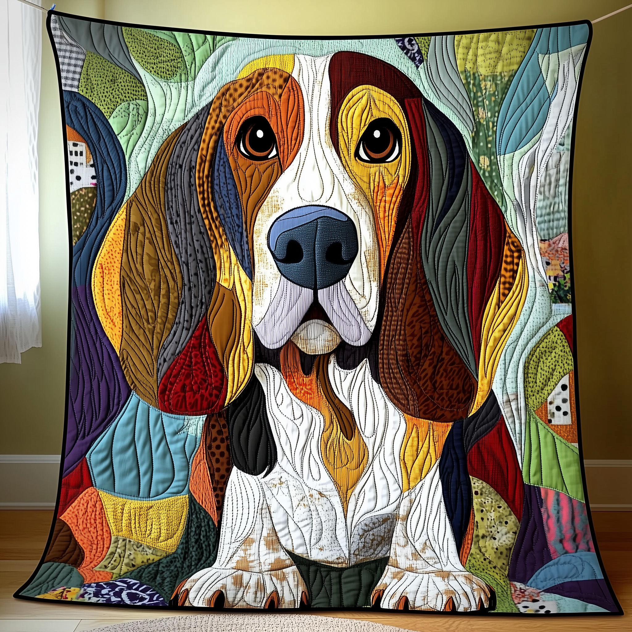 Basset Hound Quilted Blanket Feel Ready for Adventure with a Blanket That Travels Well Basset Hound Quilted Blanket Feel Ready for Adventure with a Blanket That Travels Well