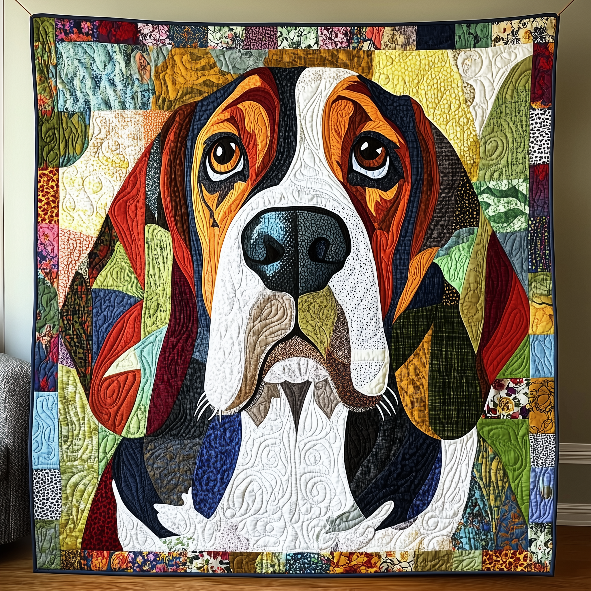 Basset Hound Quilted Blanket Feel the Versatility of a Blanket That Adapts to You Basset Hound Quilted Blanket Feel the Versatility of a Blanket That Adapts to You