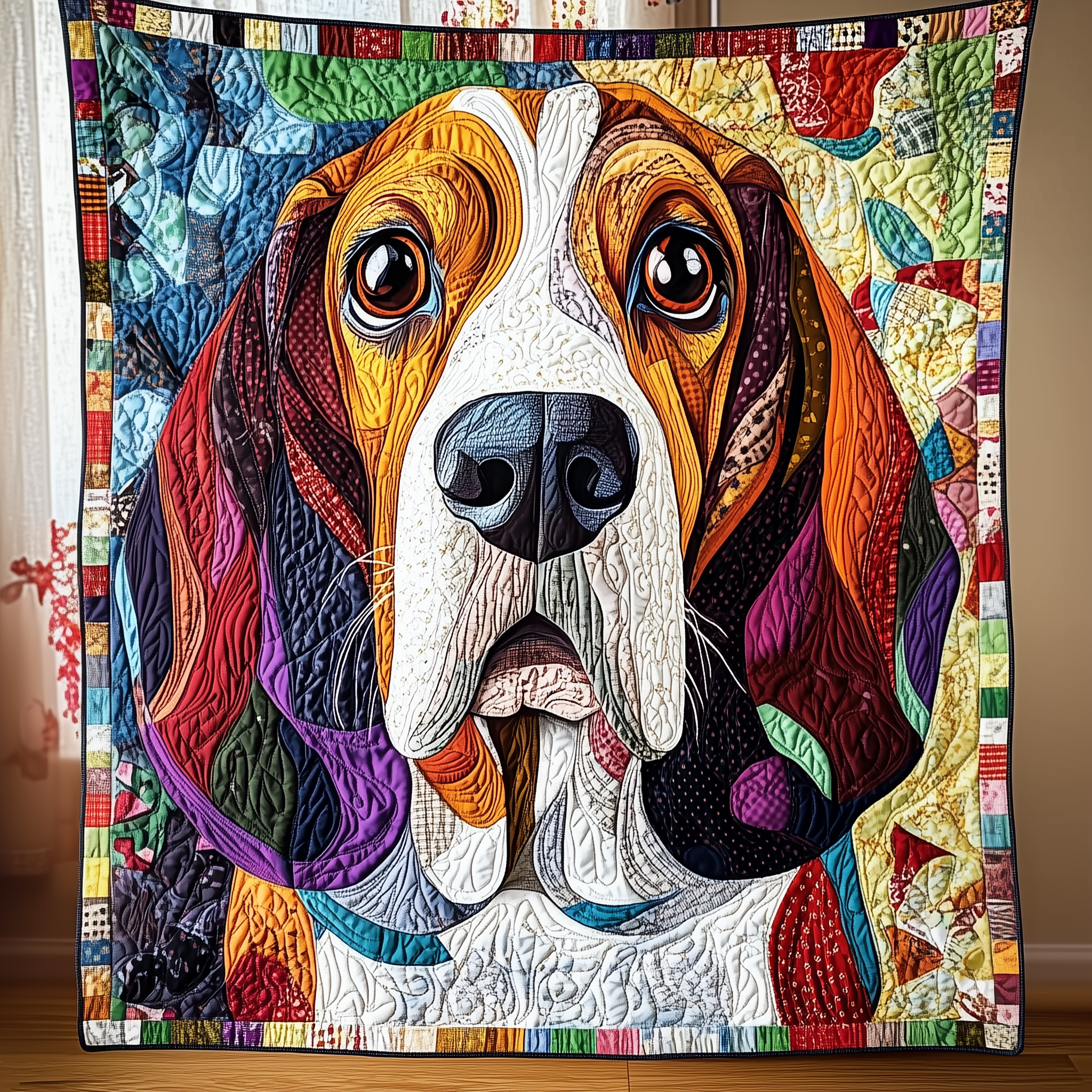 Basset Hound Quilted Blanket From Sofa to Bed, a Blanket That Does It All Basset Hound Quilted Blanket From Sofa to Bed, a Blanket That Does It All