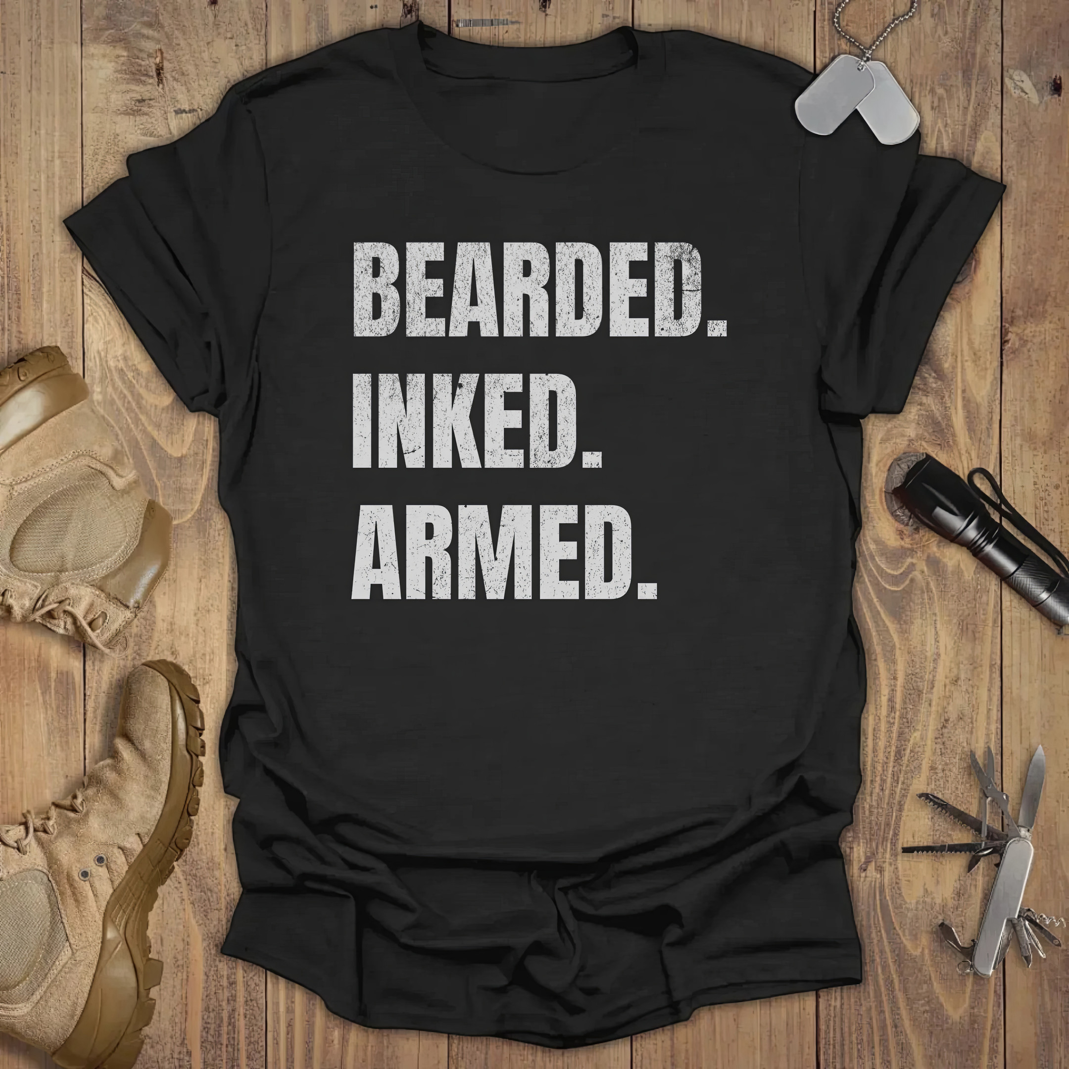 Bearded Inked Armed T-Shirt Mother's Day Gift Ideas For Wife Bearded Inked Armed T-Shirt Mother's Day Gift Ideas For Wife