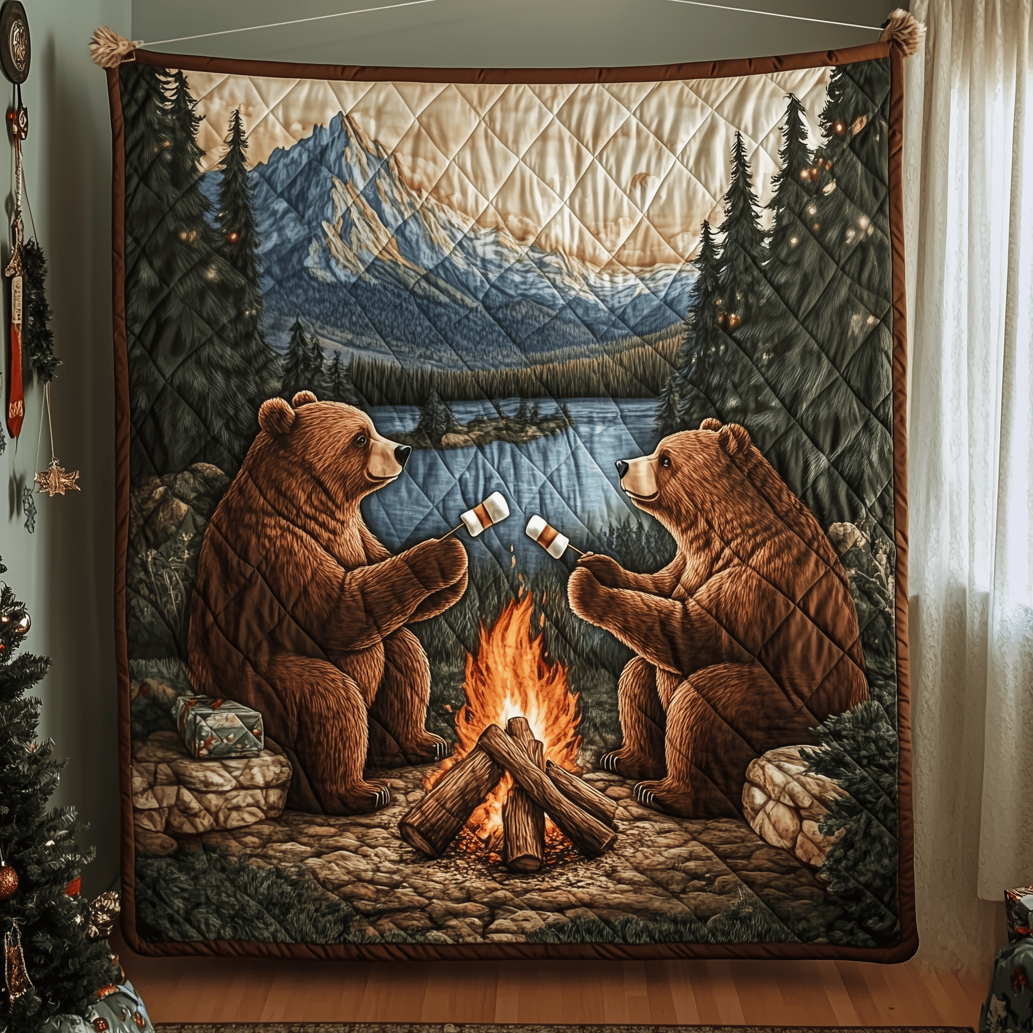 Bears Love Camping Quilted Blanket Feel Like Royalty with a Blanket Fit for Kings Bears Love Camping Quilted Blanket Feel Like Royalty with a Blanket Fit for Kings