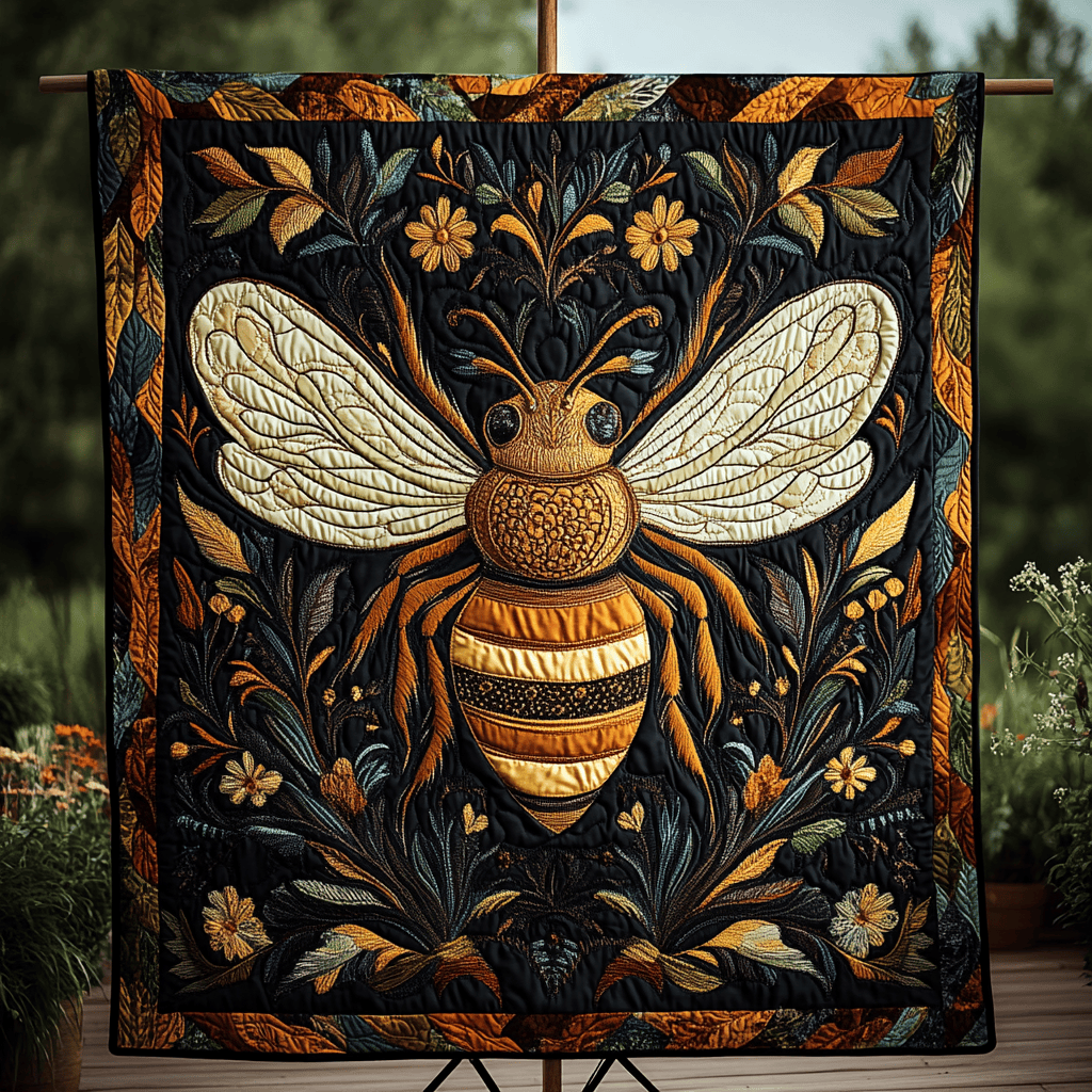 Bee Charm Quilted Blanket Gifts For Beekeepers Bee Charm Quilted Blanket Gifts For Beekeepers
