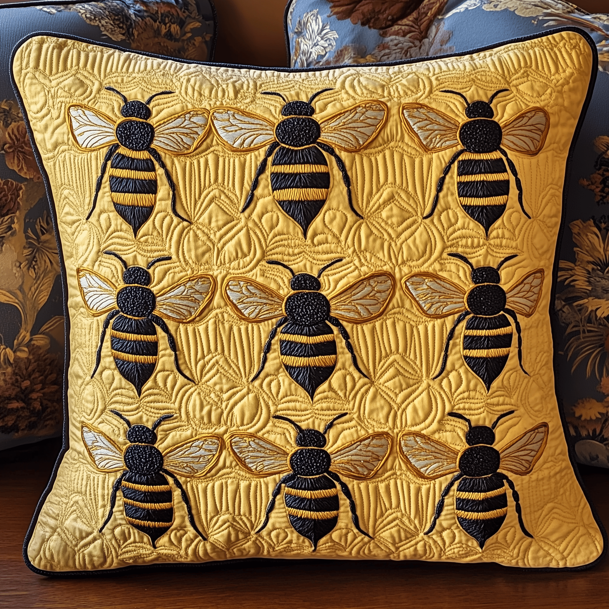 Bee Happy Quilted Pillow Case Simple and Stylish Pillow Cases for Everyday Comfort Bee Happy Quilted Pillow Case Simple and Stylish Pillow Cases for Everyday Comfort