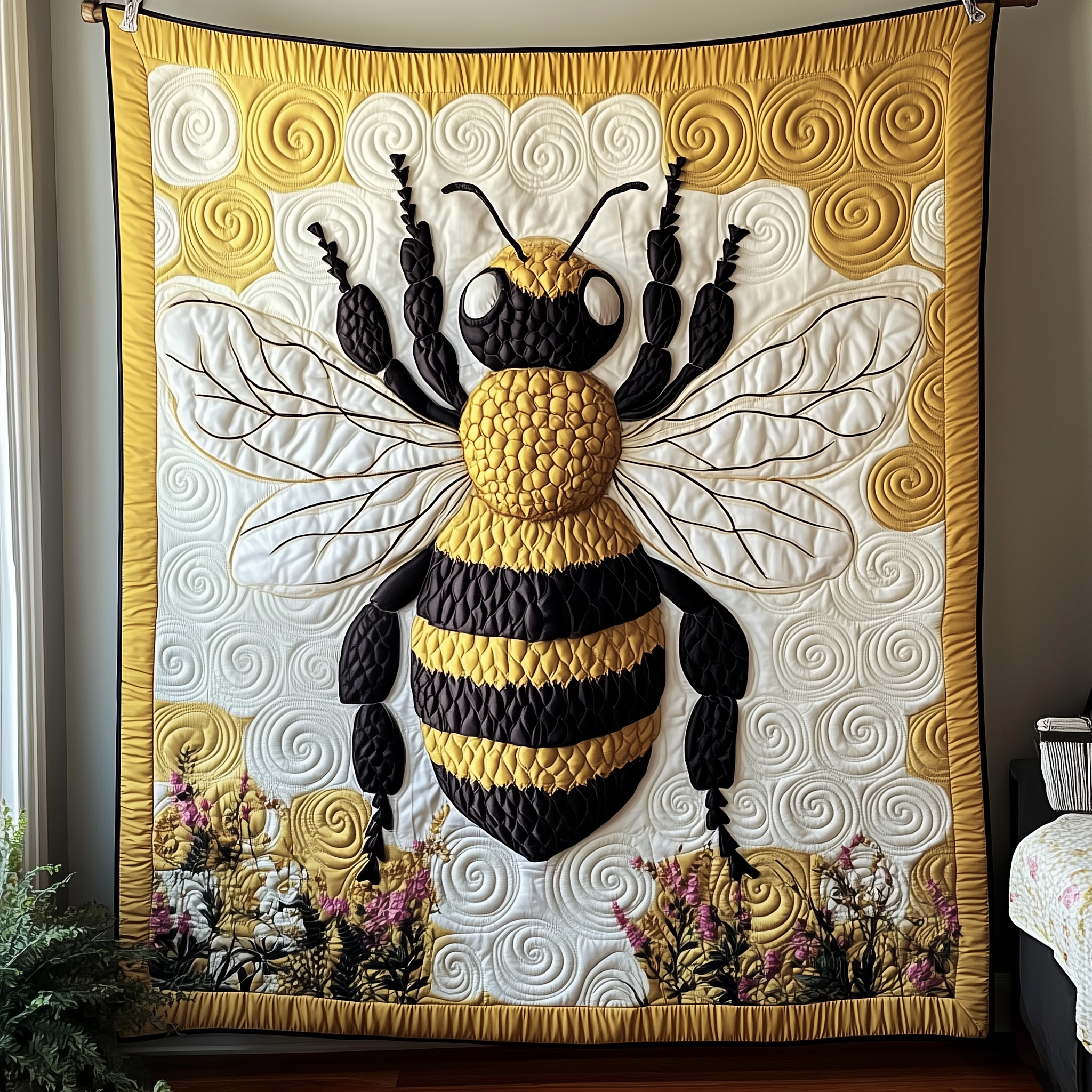 Bee In Bloom Quilted Blanket Best Throw Blanket Gifts For Beekeepers Bee In Bloom Quilted Blanket Best Throw Blanket Gifts For Beekeepers