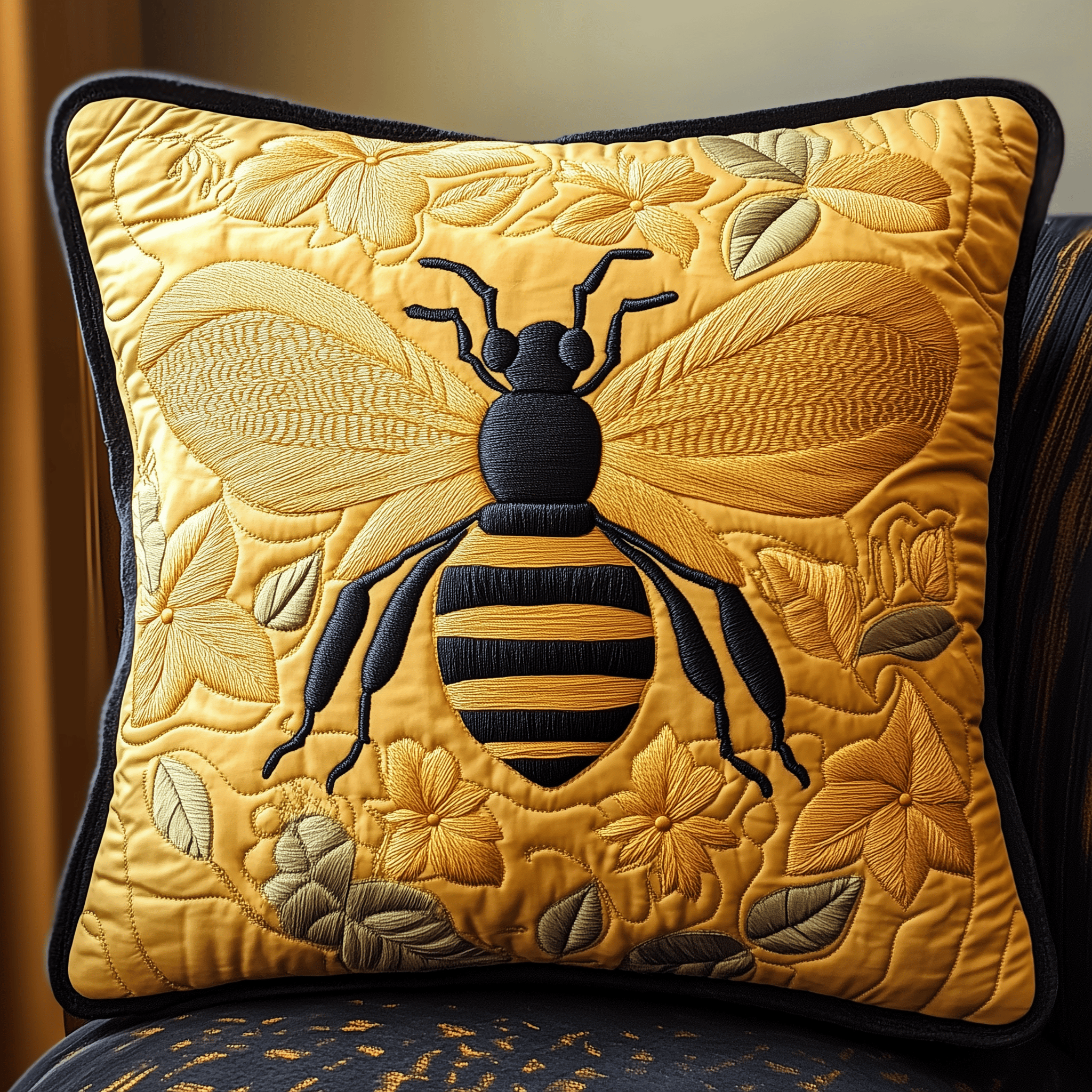 Bee Sunflower Quilted Pillow Case FamilyFriendly Pillow Cases for Every Bedroom Bee Sunflower Quilted Pillow Case FamilyFriendly Pillow Cases for Every Bedroom