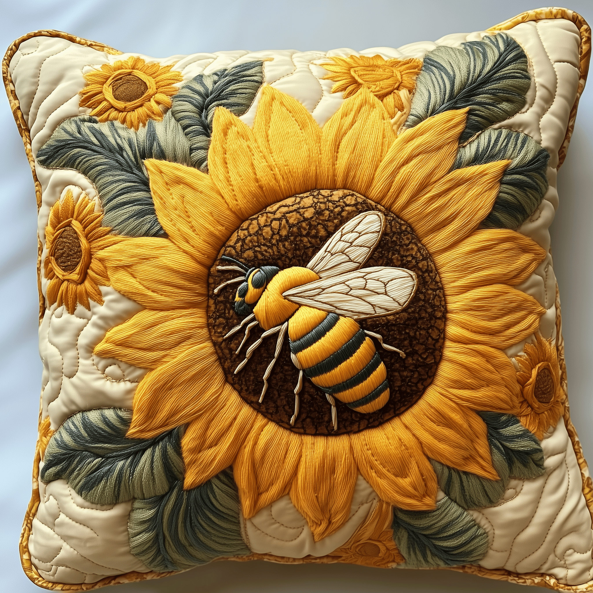 Bee Sunflower Quilted Pillow Case Rest Easy Every Night with Durable and Soft Pillow Cases Bee Sunflower Quilted Pillow Case Rest Easy Every Night with Durable and Soft Pillow Cases