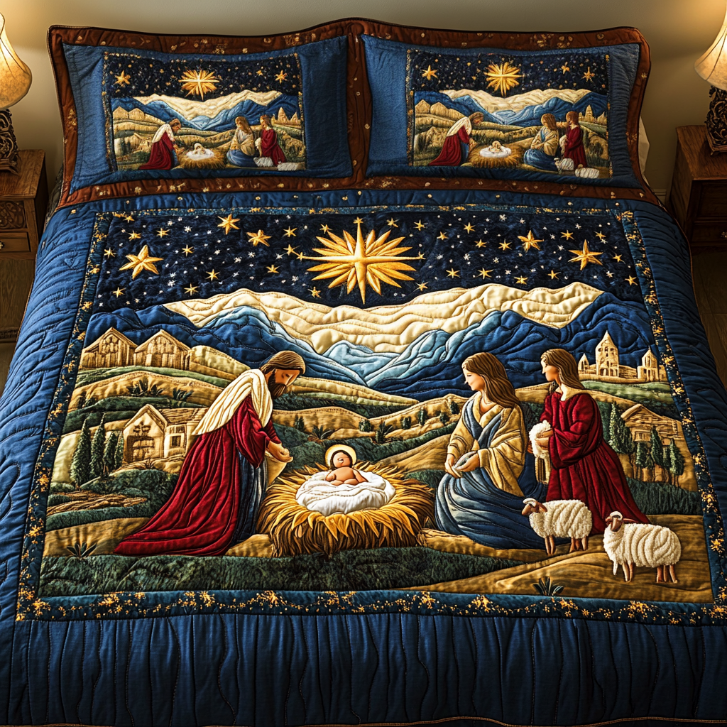 Bethlehem Bliss Quilted Bedding Set Secret Santa Gift Ideas Bethlehem Bliss Quilted Bedding Set Secret Santa Gift Ideas