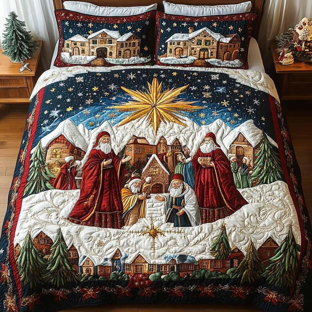 Bethlehem Dreams Quilted Bedding Set Secret Santa Gift Ideas Bethlehem Dreams Quilted Bedding Set Secret Santa Gift Ideas