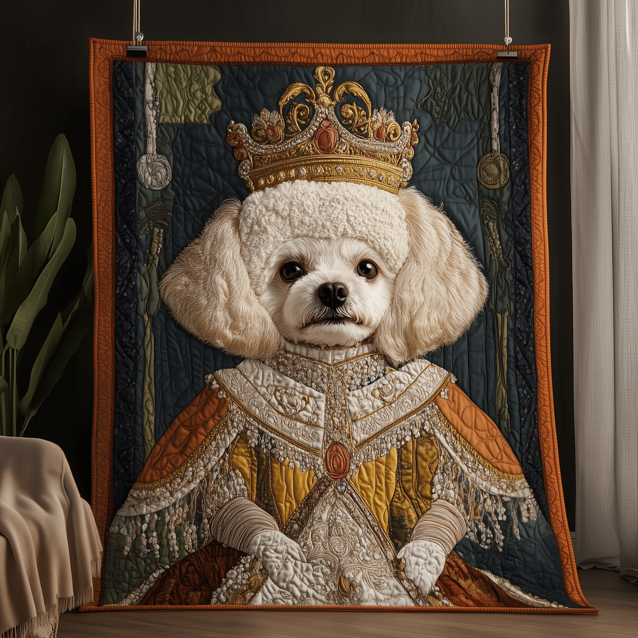 Bichon Frise Queen Quilted Blanket Feel At Ease with a Blanket That's Perfectly Practical Bichon Frise Queen Quilted Blanket Feel At Ease with a Blanket That's Perfectly Practical