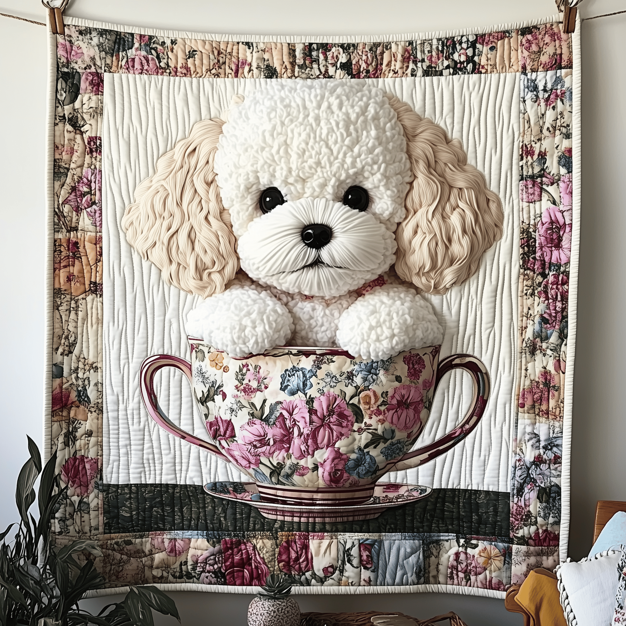 Bichon Frise Quilted Blanket Bring the Family Together with a Blanket Everyone Loves Bichon Frise Quilted Blanket Bring the Family Together with a Blanket Everyone Loves