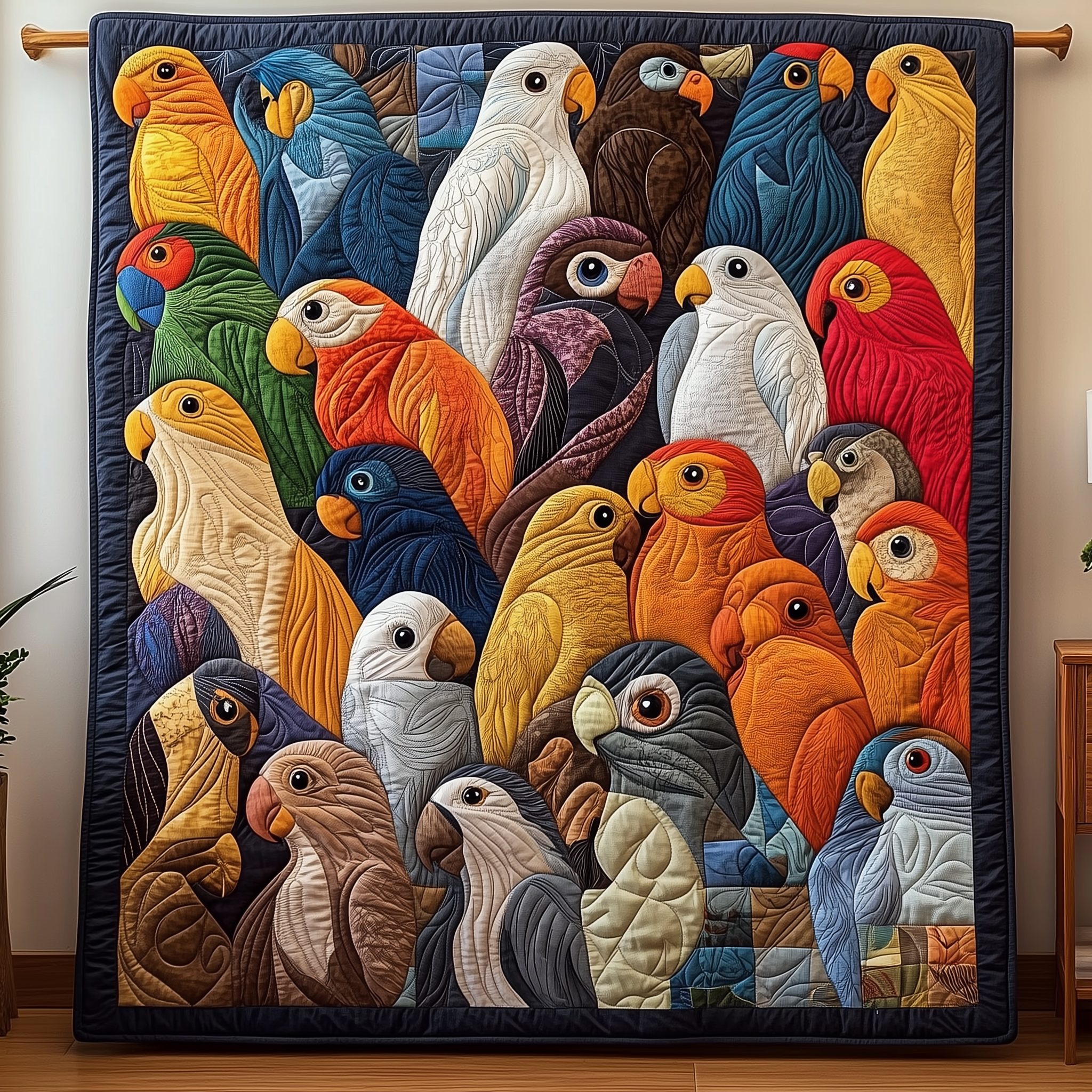Bird Quilted Blanket Best Throw Blanket Cool Gifts For Birdwatchers Bird Quilted Blanket Best Throw Blanket Cool Gifts For Birdwatchers