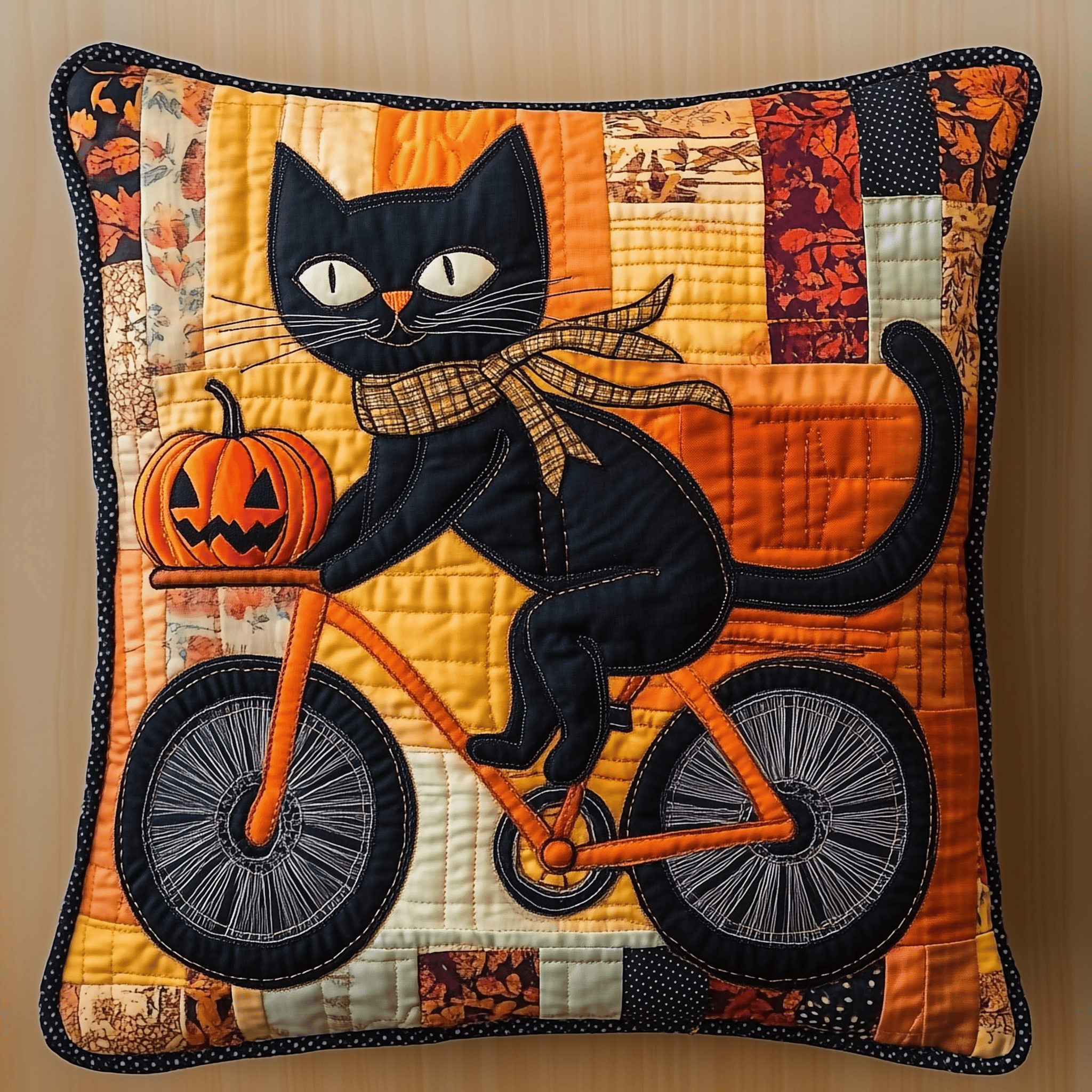 Black Cat Pumpkin Quilted Pillow Case Add Elegance to Your Space with Stylish Pillow Cases Black Cat Pumpkin Quilted Pillow Case Add Elegance to Your Space with Stylish Pillow Cases