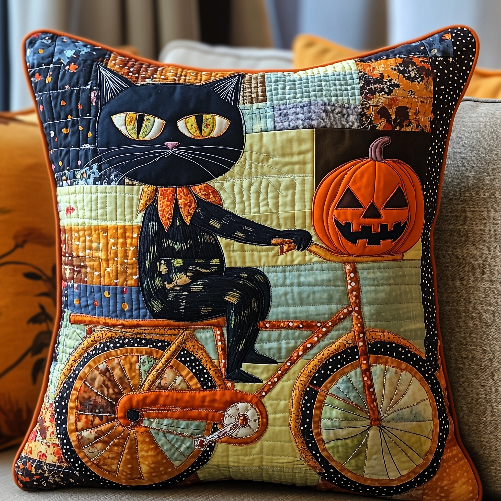 Black Cat Pumpkin Quilted Pillow Case Simple and Stylish Pillow Cases for Everyday Comfort Black Cat Pumpkin Quilted Pillow Case Simple and Stylish Pillow Cases for Everyday Comfort