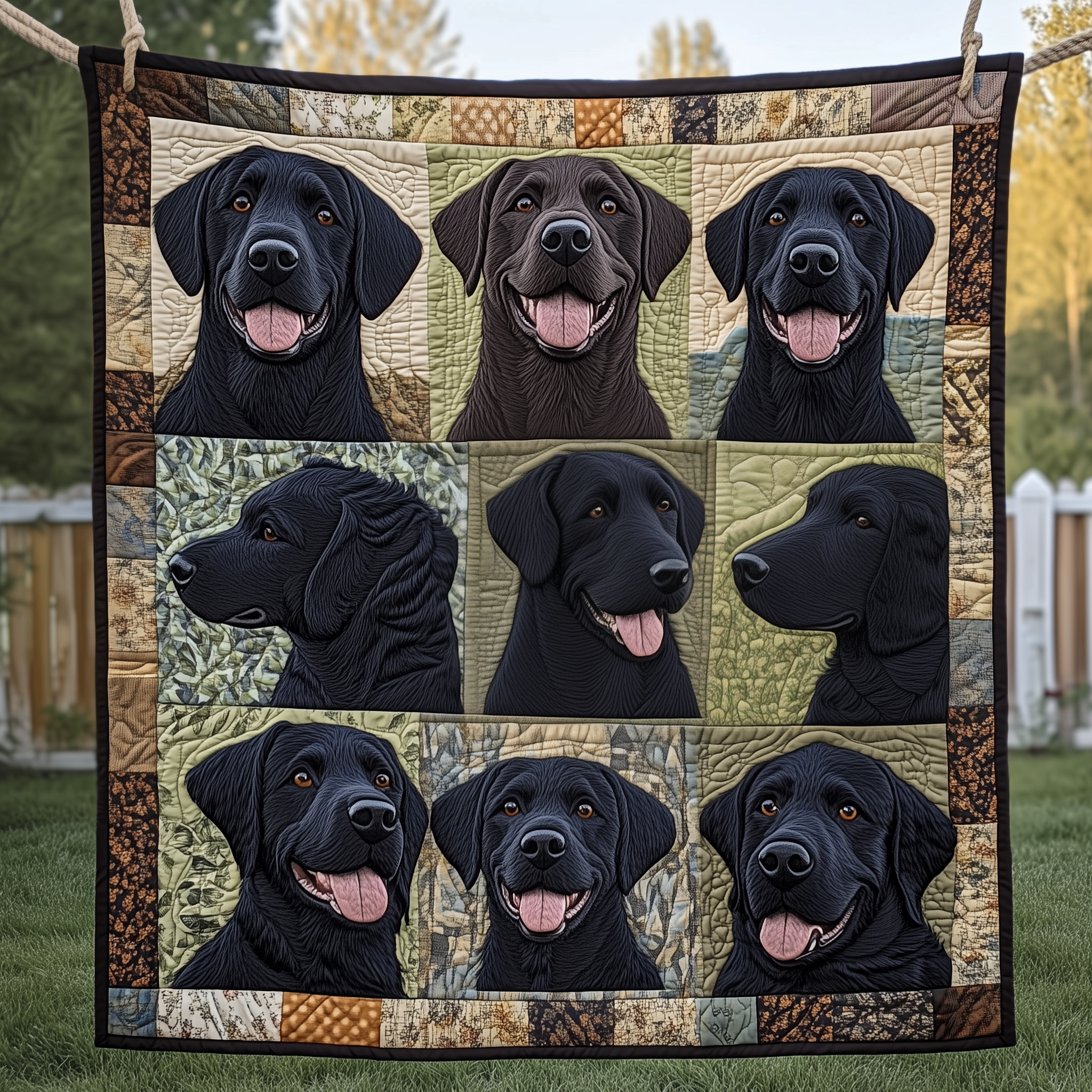 Black Labrador Dogs Quilted Blanket Throw Blankets For Couch Awesome Dog Lover Gifts Black Labrador Dogs Quilted Blanket Throw Blankets For Couch Awesome Dog Lover Gifts