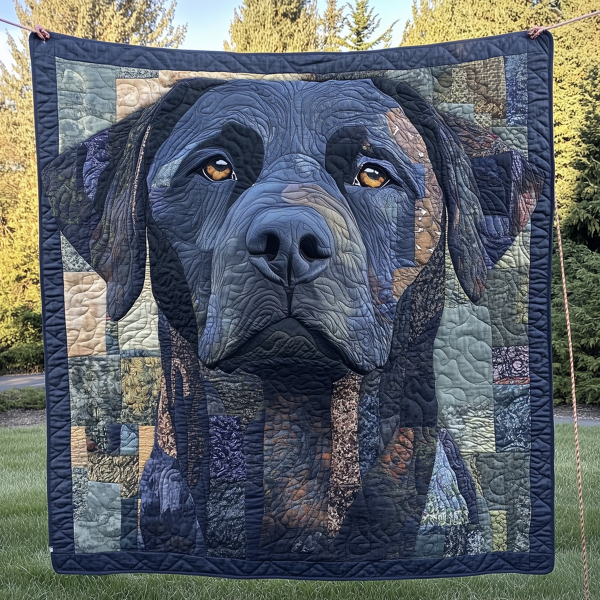 Black Labrador Quilted Blanket Throw Blankets For Couch Cool Gifts For Dog Lovers Black Labrador Quilted Blanket Throw Blankets For Couch Cool Gifts For Dog Lovers