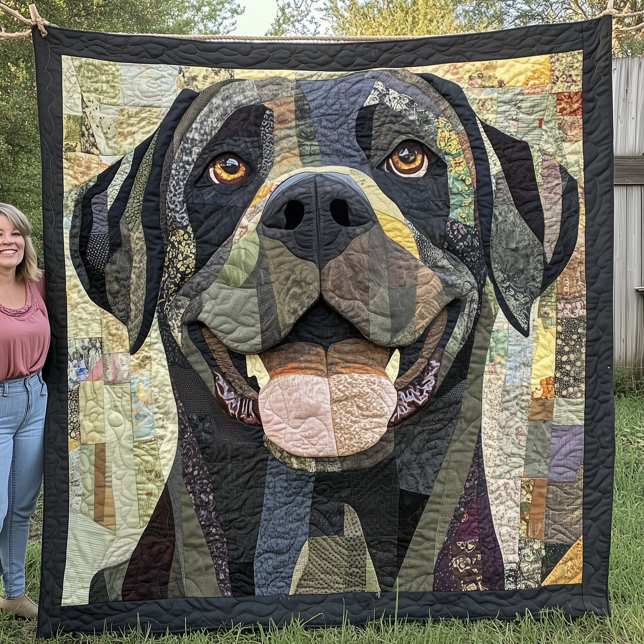 Black Labrador Quilted Blanket Throw Blankets For Couch Top Gifts For Dog Owners Black Labrador Quilted Blanket Throw Blankets For Couch Top Gifts For Dog Owners