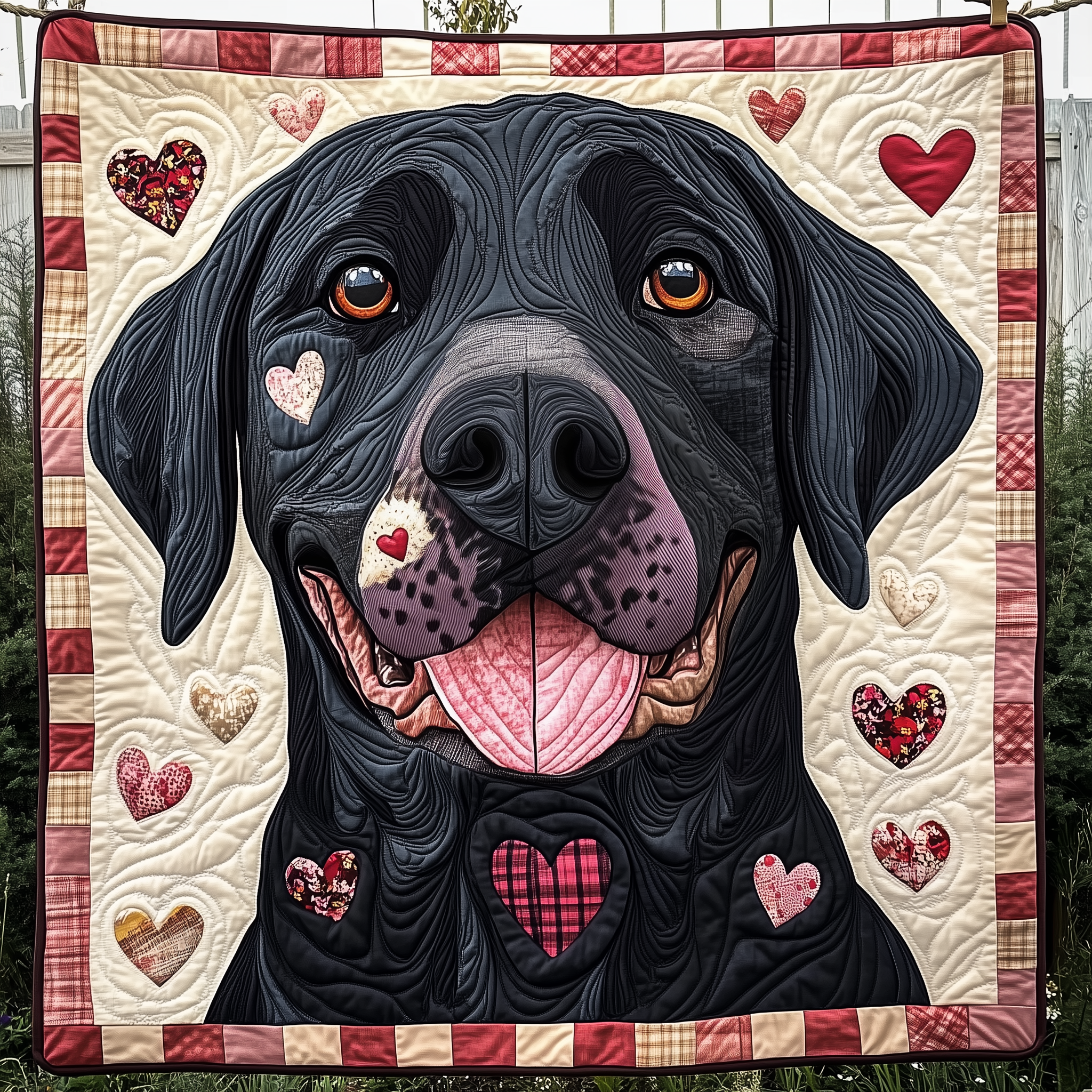 Black Labrador Valentine Quilted Blanket Throw Blankets For Couch Great Dog Christmas Gifts Black Labrador Valentine Quilted Blanket Throw Blankets For Couch Great Dog Christmas Gifts