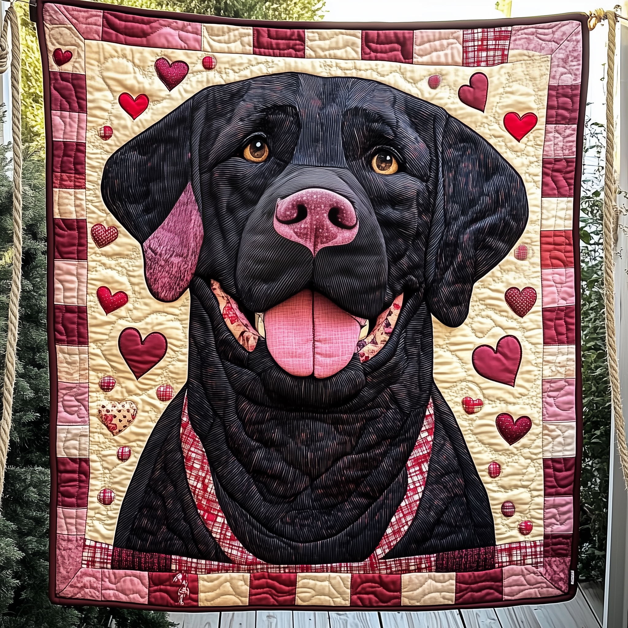 Black Labrador Valentine Quilted Blanket Throw Blankets For Couch Unique Dog Presents Black Labrador Valentine Quilted Blanket Throw Blankets For Couch Unique Dog Presents