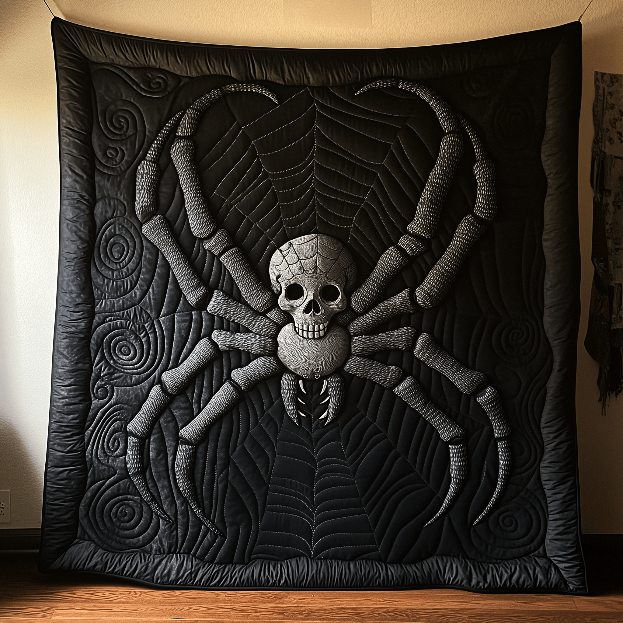 Black Spider Quilted Blanket Snuggle Up with a Blanket That Brings Everyone Closer Black Spider Quilted Blanket Snuggle Up with a Blanket That Brings Everyone Closer