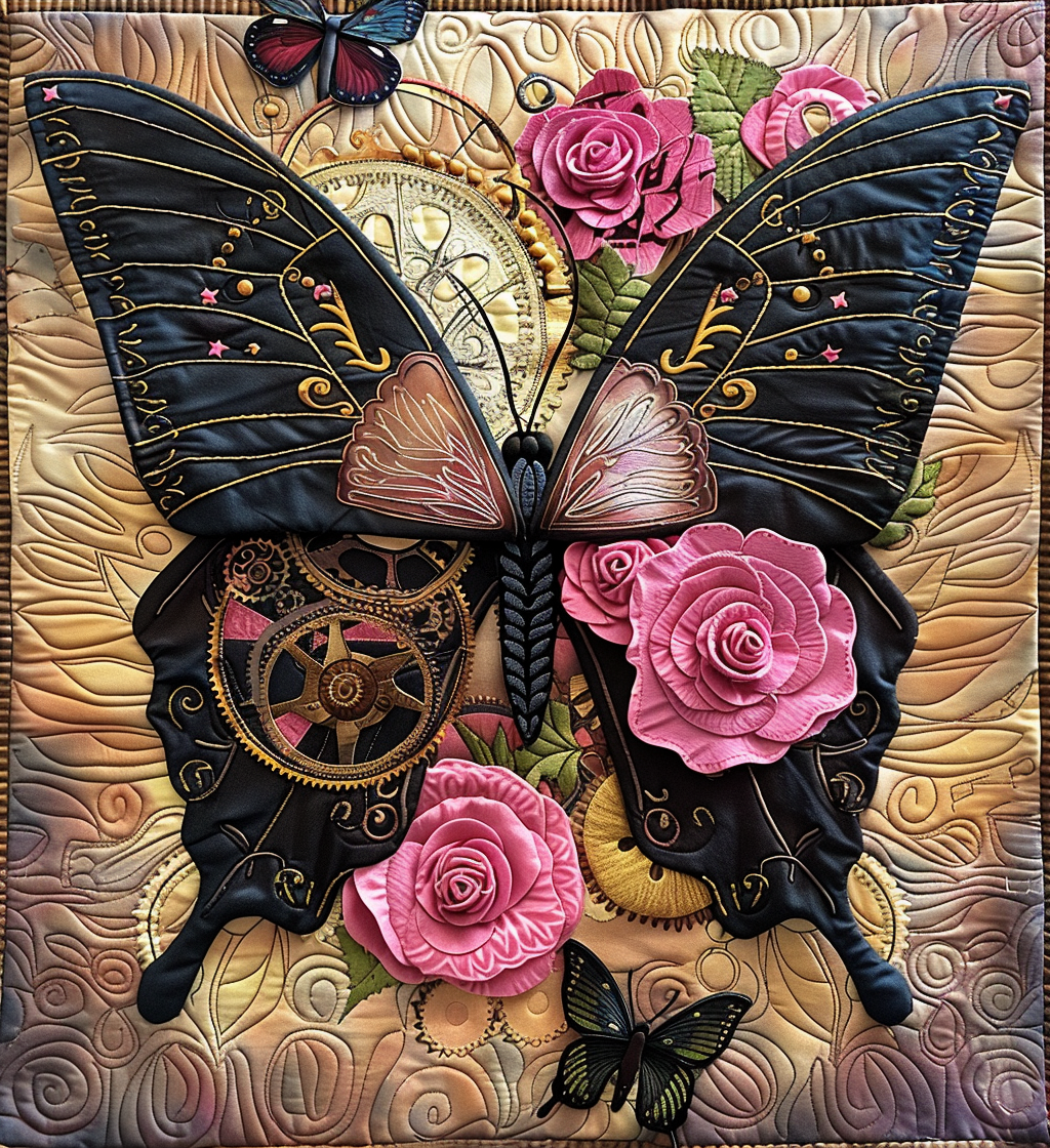 Bloom and Flutter Quilted Blanket Butterfly Gifts For Her Bloom and Flutter Quilted Blanket Butterfly Gifts For Her