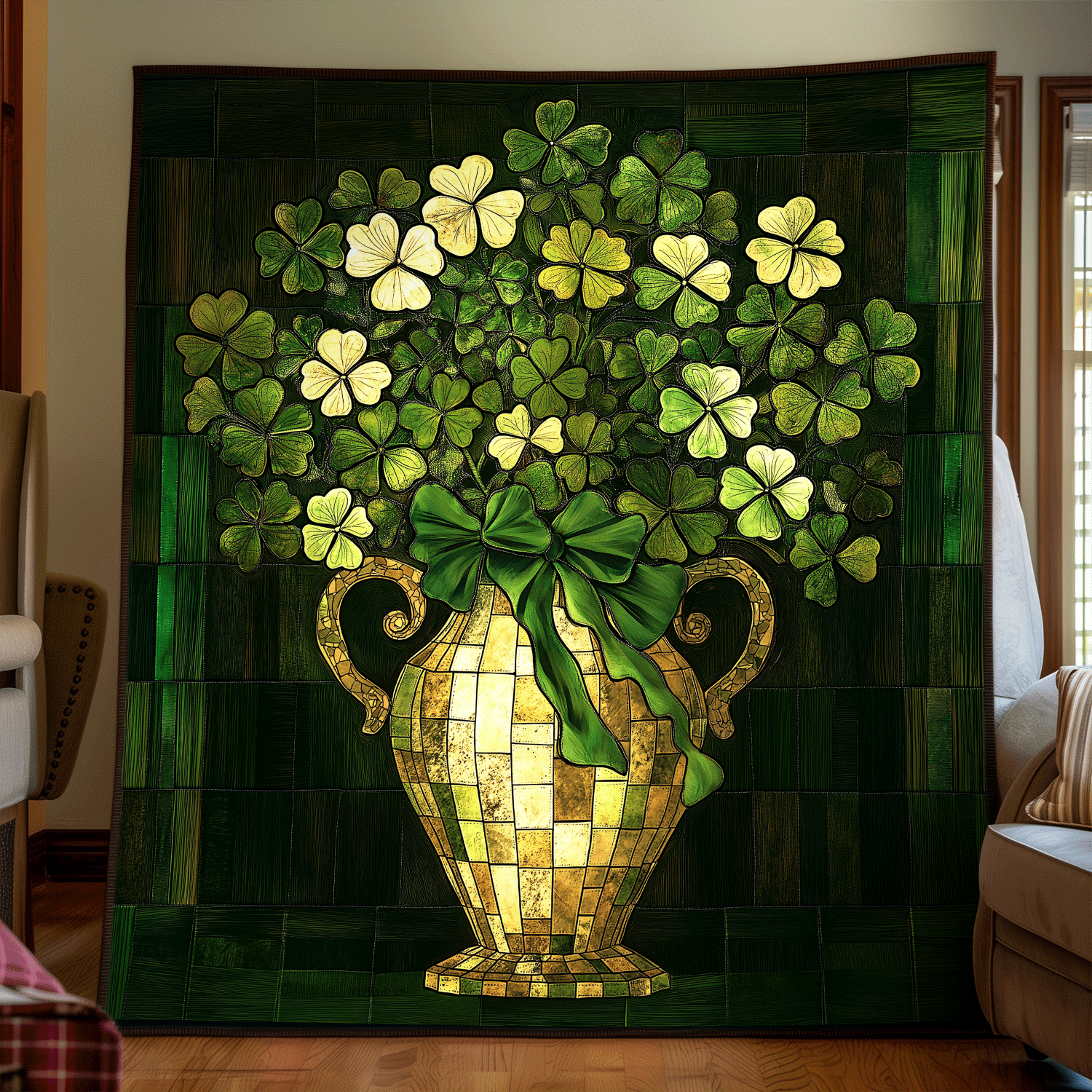 Blooming Luck Quilted Blanket Affordable Christmas Gifts For Family Blooming Luck Quilted Blanket Affordable Christmas Gifts For Family