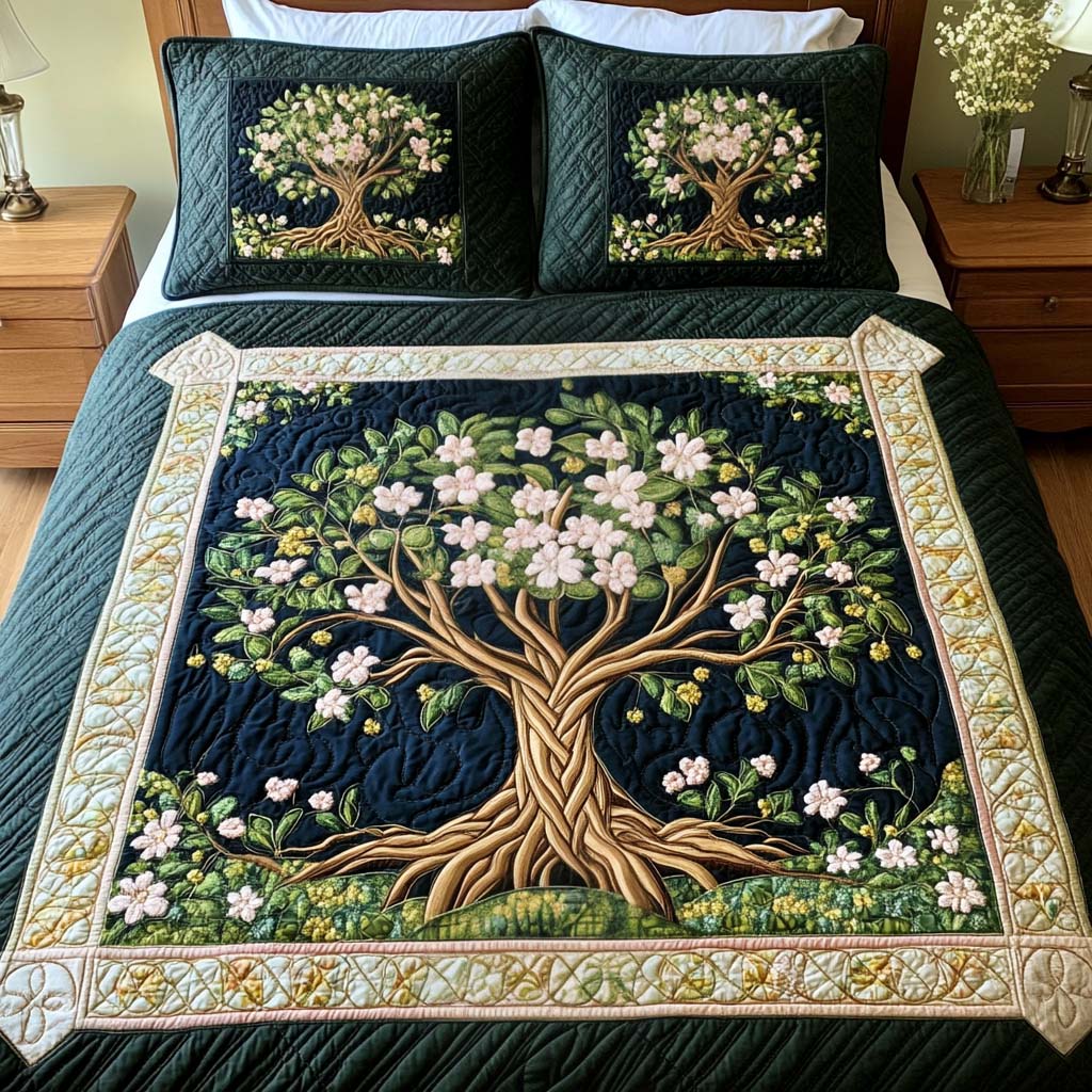 Blossoming Life Quilted Bedding Set Xmas Gifts For Family Blossoming Life Quilted Bedding Set Xmas Gifts For Family