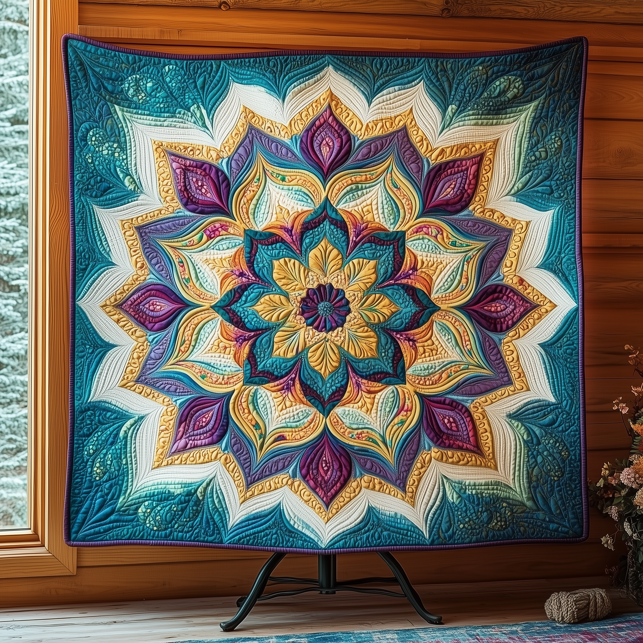 Blue Mandala Quilted Blanket Feel Like Royalty with a Blanket Fit for Kings Blue Mandala Quilted Blanket Feel Like Royalty with a Blanket Fit for Kings