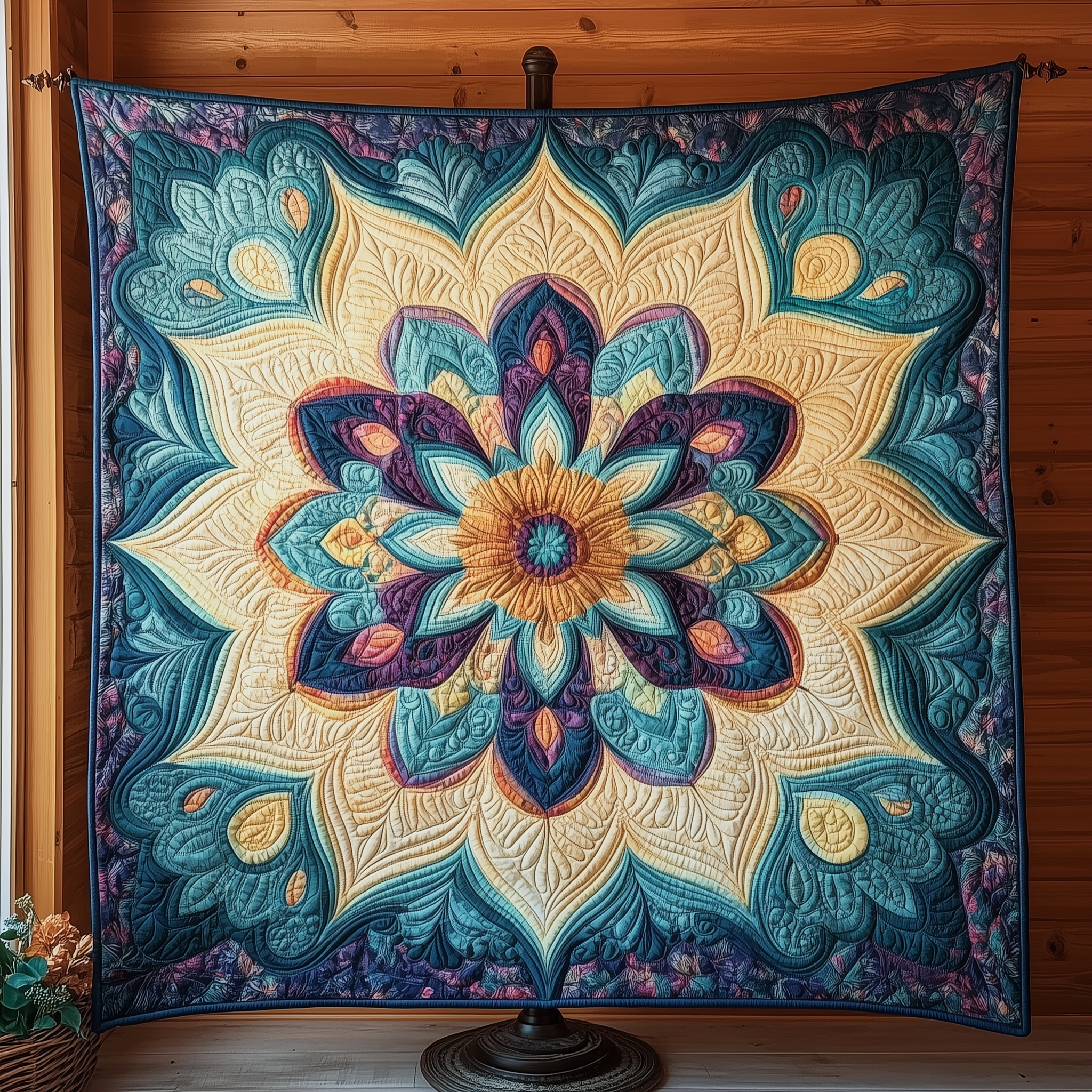 Blue Mandala Quilted Blanket Feel the Power of Personalized Comfort with Our Blanket Blue Mandala Quilted Blanket Feel the Power of Personalized Comfort with Our Blanket