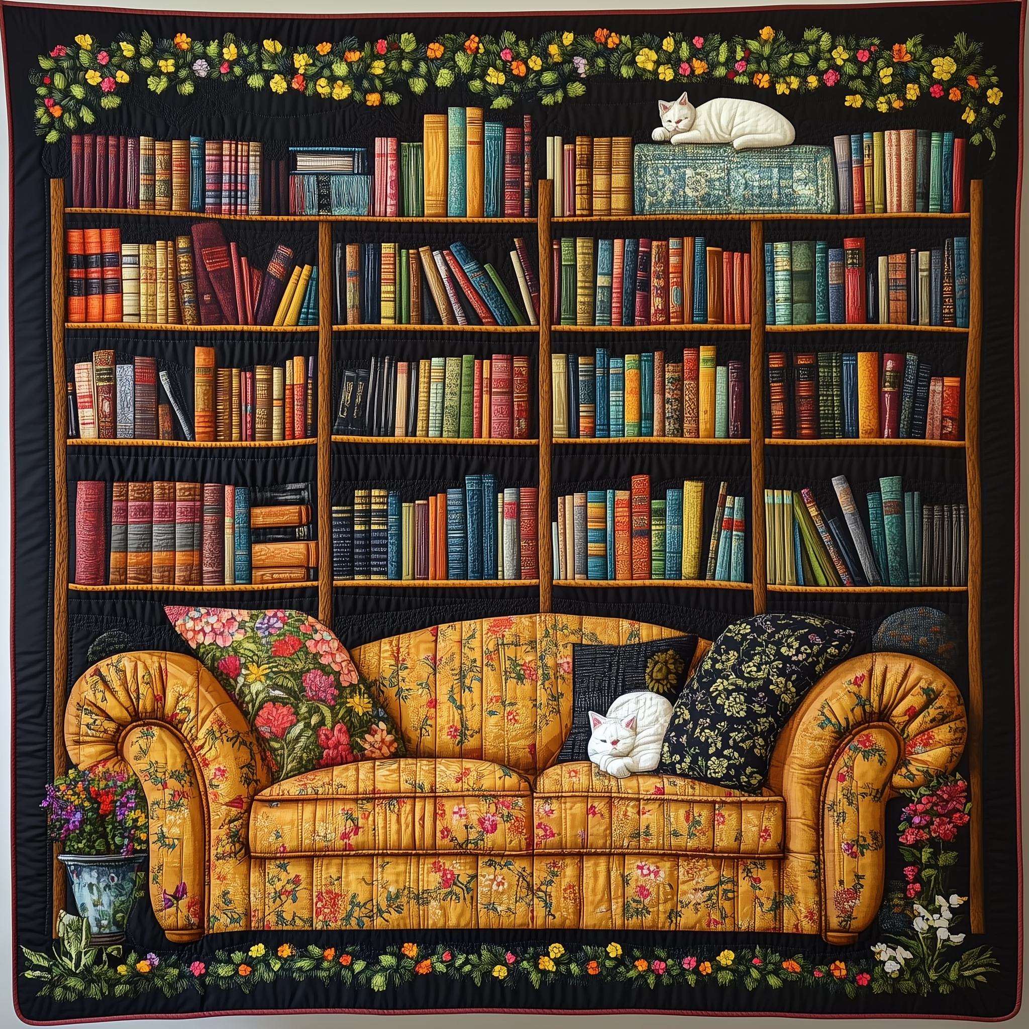 Bookcase Quilted Blanket Create Warm Memories with Our Blanket for All Ages Bookcase Quilted Blanket Create Warm Memories with Our Blanket for All Ages