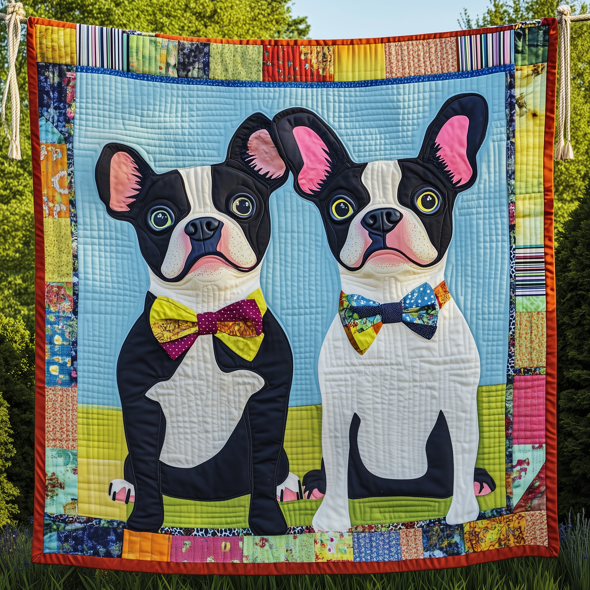 Boston Terrier Quilted Blanket Feel Ready for Adventure with a Blanket That Travels Well Boston Terrier Quilted Blanket Feel Ready for Adventure with a Blanket That Travels Well
