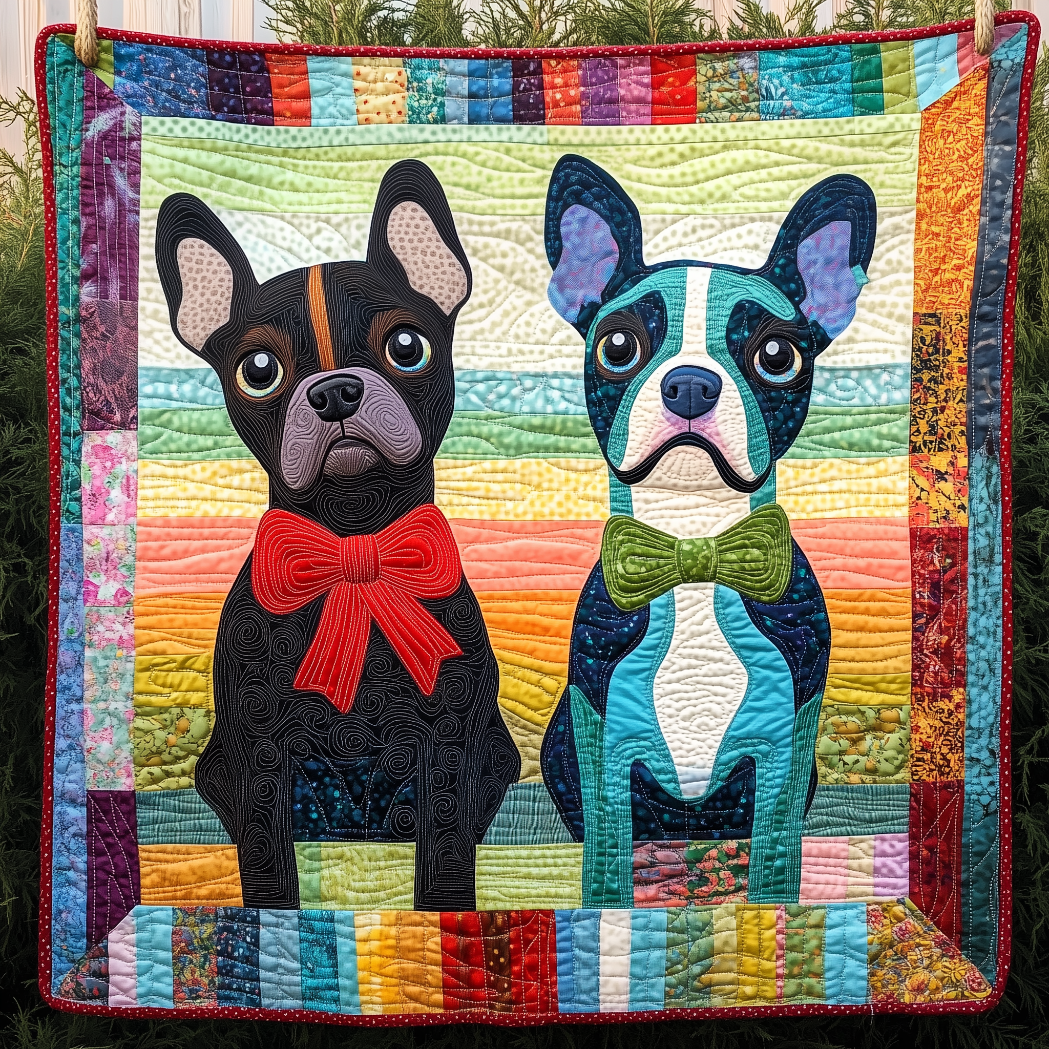 Boston Terrier Quilted Blanket Feel the Comfort of Home, Wherever You Go Boston Terrier Quilted Blanket Feel the Comfort of Home, Wherever You Go