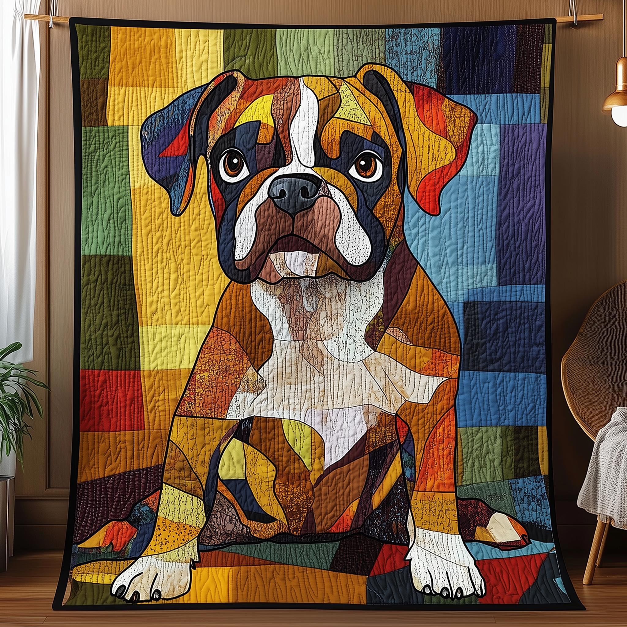 Boxer Dog Quilted Blanket Feel At Ease with a Blanket That's Perfectly Practical Boxer Dog Quilted Blanket Feel At Ease with a Blanket That's Perfectly Practical