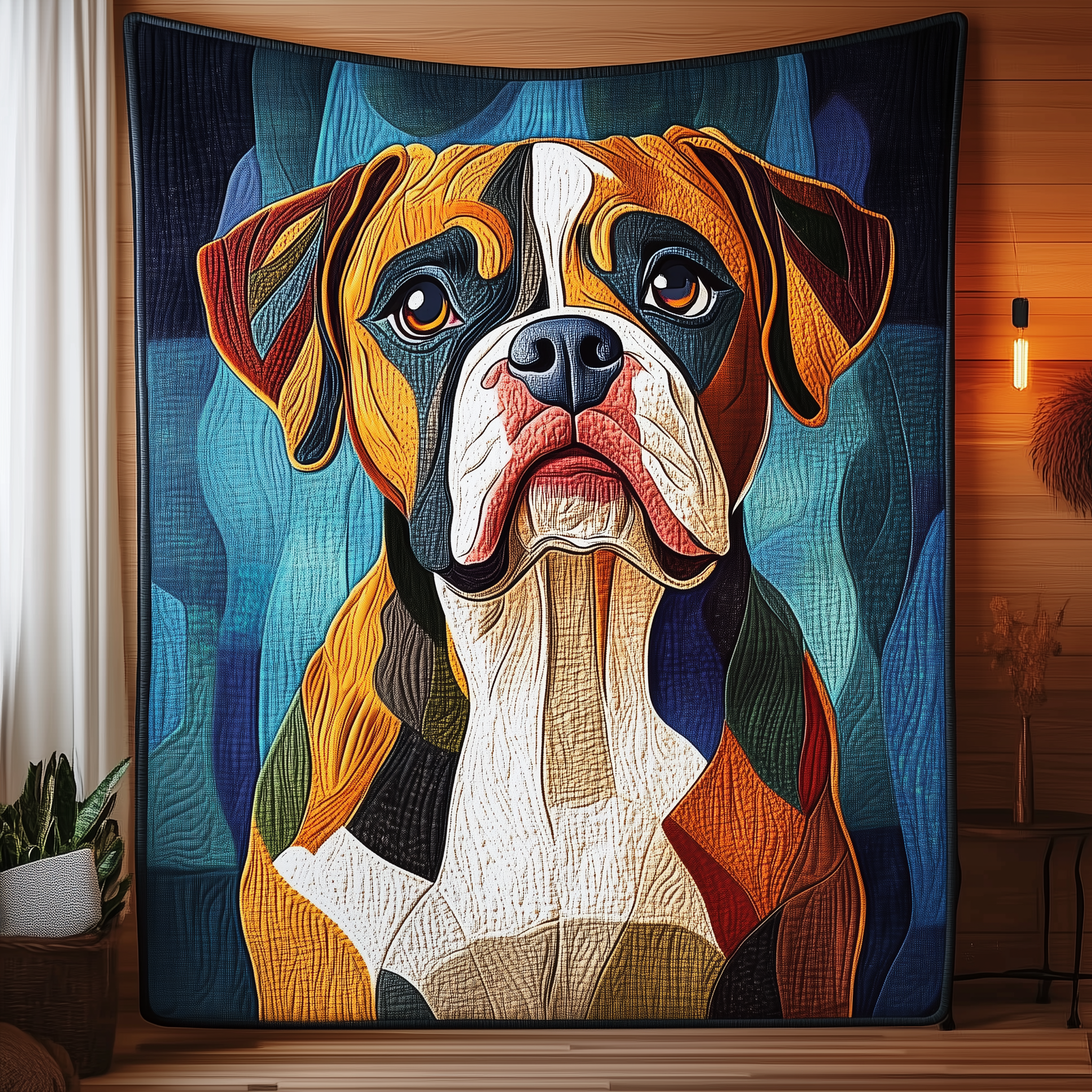 Boxer Dog Quilted Blanket Feel Comfortable Indoors and Out with Our Multi-Use Blanket Boxer Dog Quilted Blanket Feel Comfortable Indoors and Out with Our Multi-Use Blanket