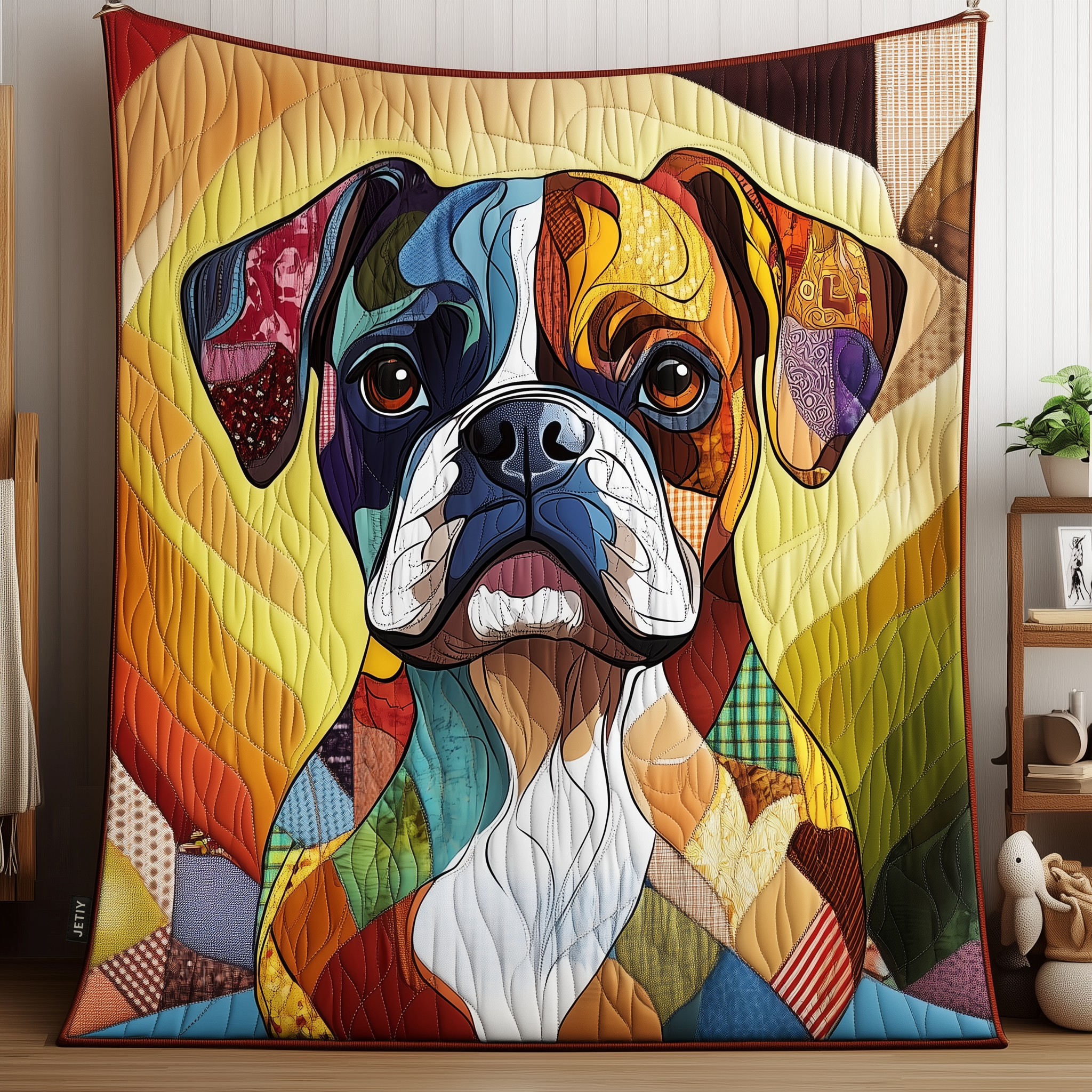 Boxer Dog Quilted Blanket Feel Like Royalty with a Blanket Fit for Kings Boxer Dog Quilted Blanket Feel Like Royalty with a Blanket Fit for Kings