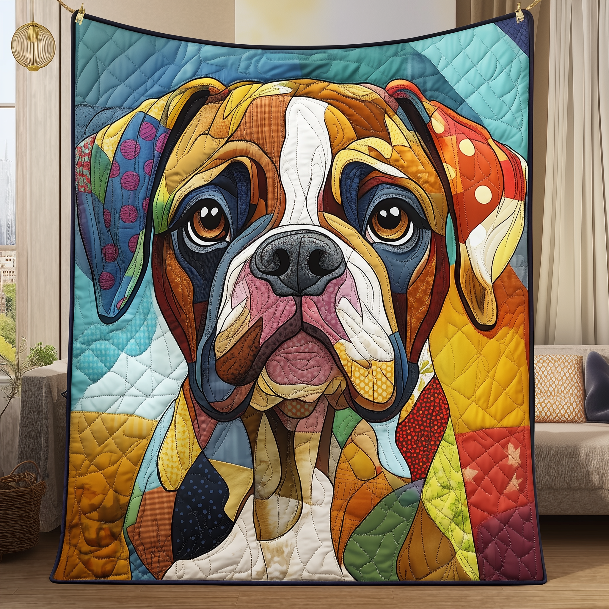 Boxer Dog Quilted Blanket Feel the Versatility of a Blanket That Adapts to You Boxer Dog Quilted Blanket Feel the Versatility of a Blanket That Adapts to You