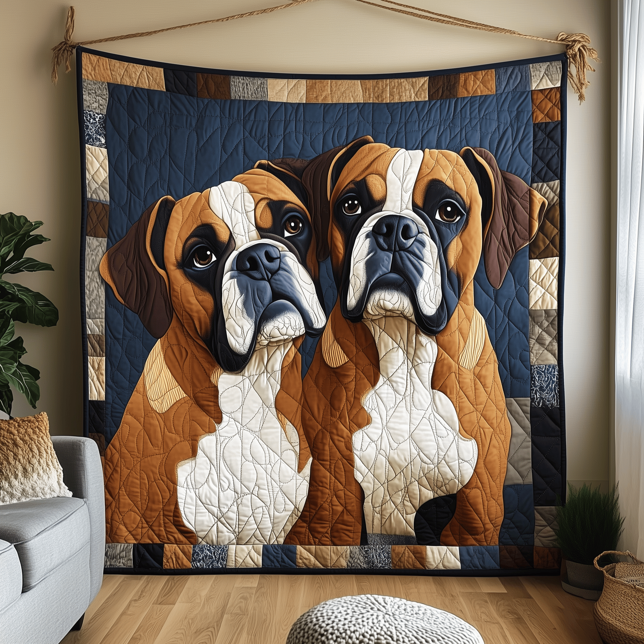 Boxer Dog Quilted Blanket Perfect for All Seasons: A Blanket You'll Always Need Boxer Dog Quilted Blanket Perfect for All Seasons: A Blanket You'll Always Need