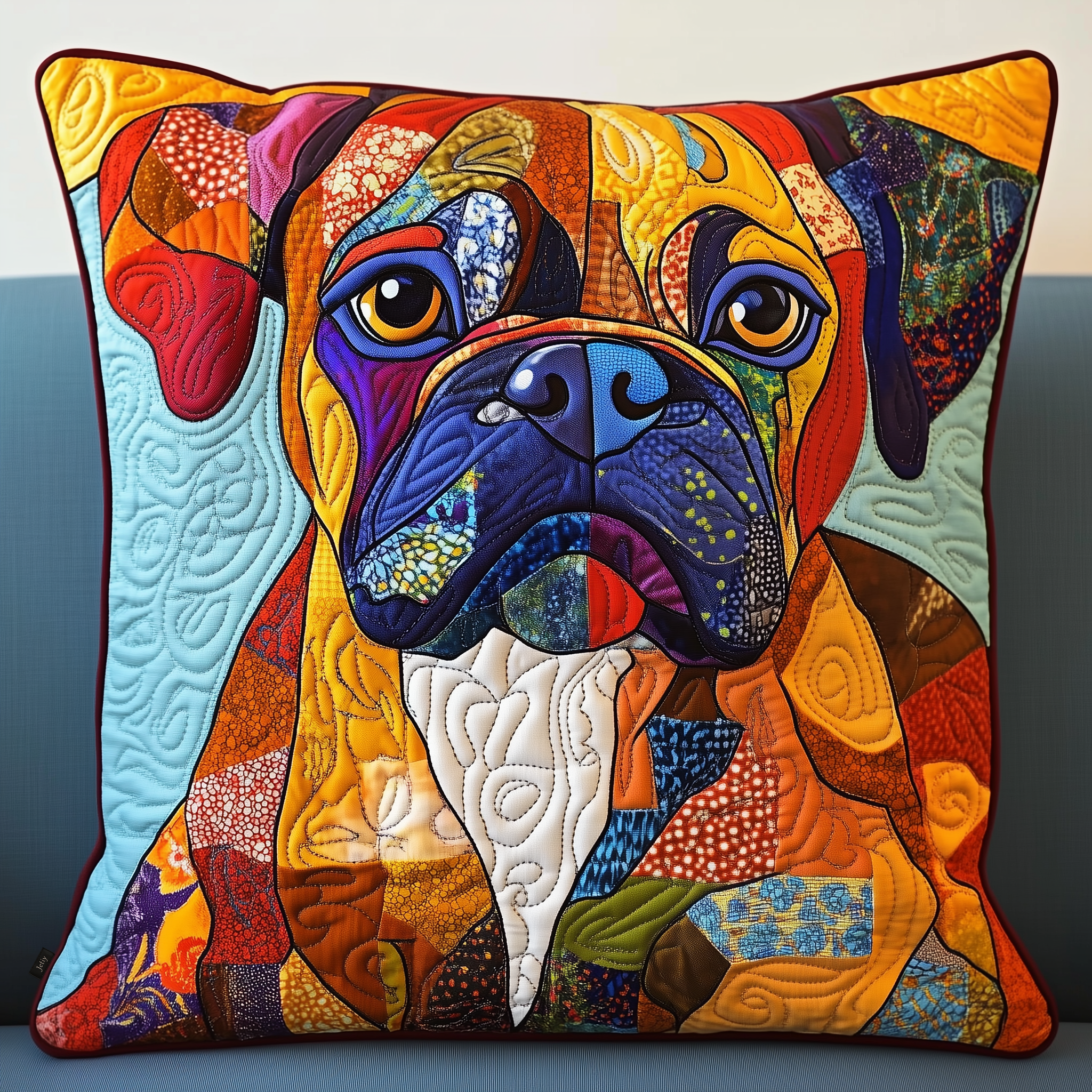 Boxer Dog Quilted Pillow Case Feel the Softness of Premium Fabric Every Night Boxer Dog Quilted Pillow Case Feel the Softness of Premium Fabric Every Night