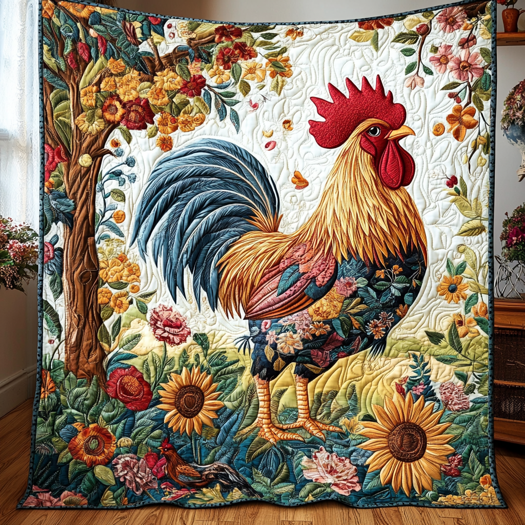 Brave Rooster Quilted Blanket Create Warm Memories with Our Blanket for All Ages Brave Rooster Quilted Blanket Create Warm Memories with Our Blanket for All Ages