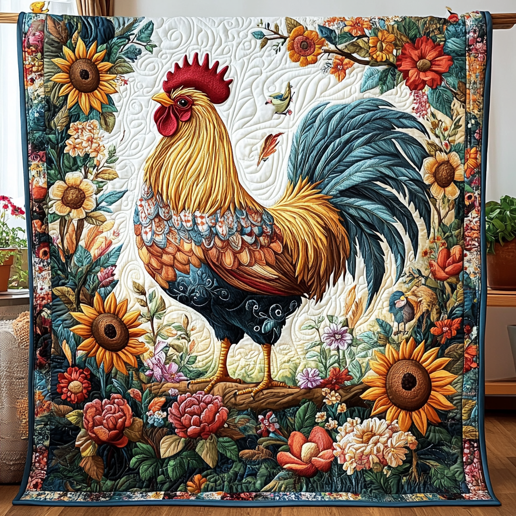 Brave Rooster Quilted Blanket Snuggle Up with a Blanket That Brings Everyone Closer Brave Rooster Quilted Blanket Snuggle Up with a Blanket That Brings Everyone Closer
