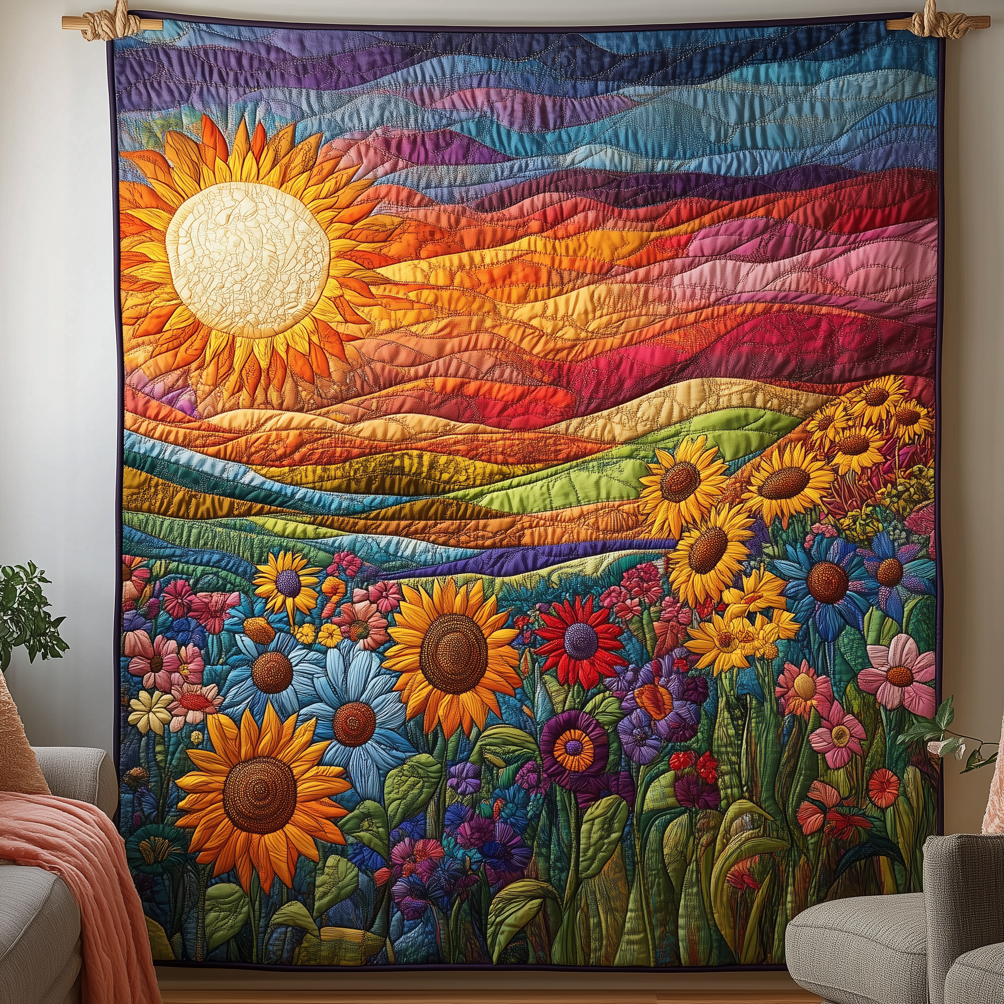 Brilliant Floral Sunset Quilted Blanket Best Throw Blanket Mothers Day Gift Ideas Last Minute Brilliant Floral Sunset Quilted Blanket Best Throw Blanket Mothers Day Gift Ideas Last Minute