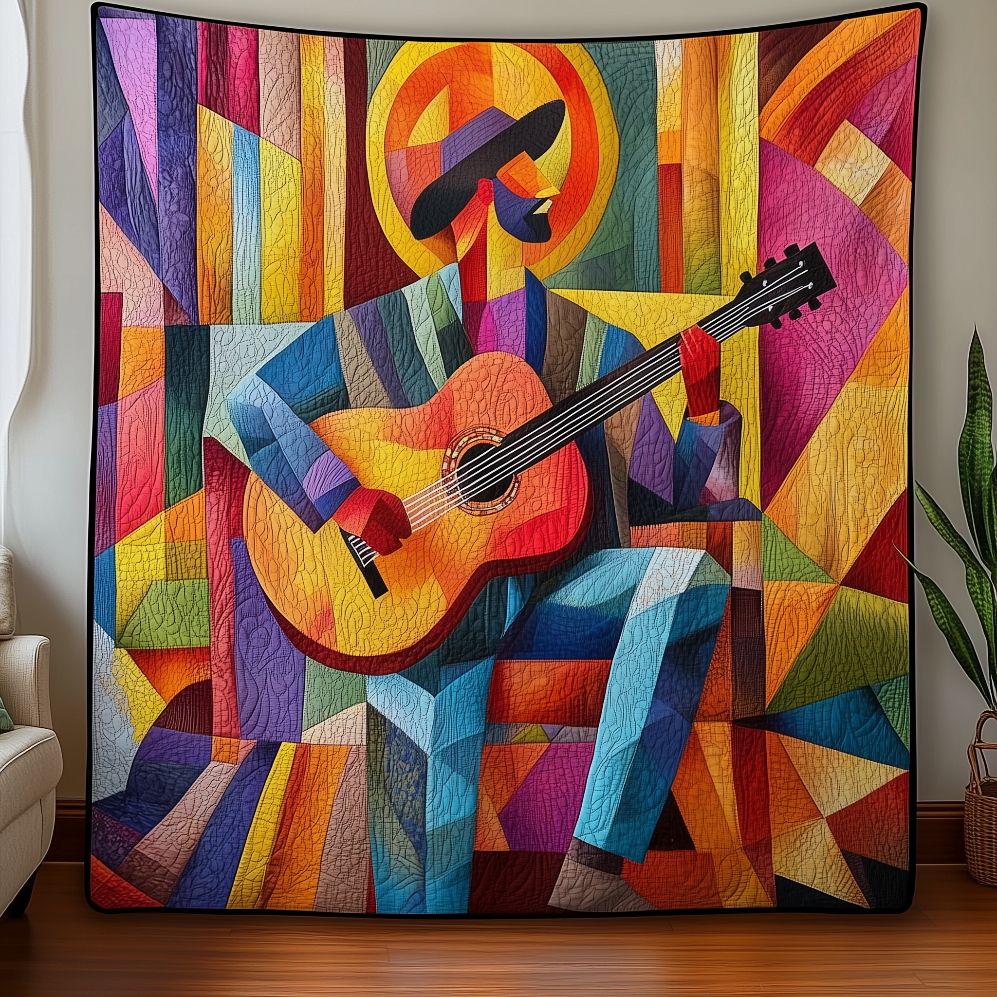 Brilliant Guitarist Quilted Blanket Create Warm Memories with Our Blanket for All Ages Brilliant Guitarist Quilted Blanket Create Warm Memories with Our Blanket for All Ages
