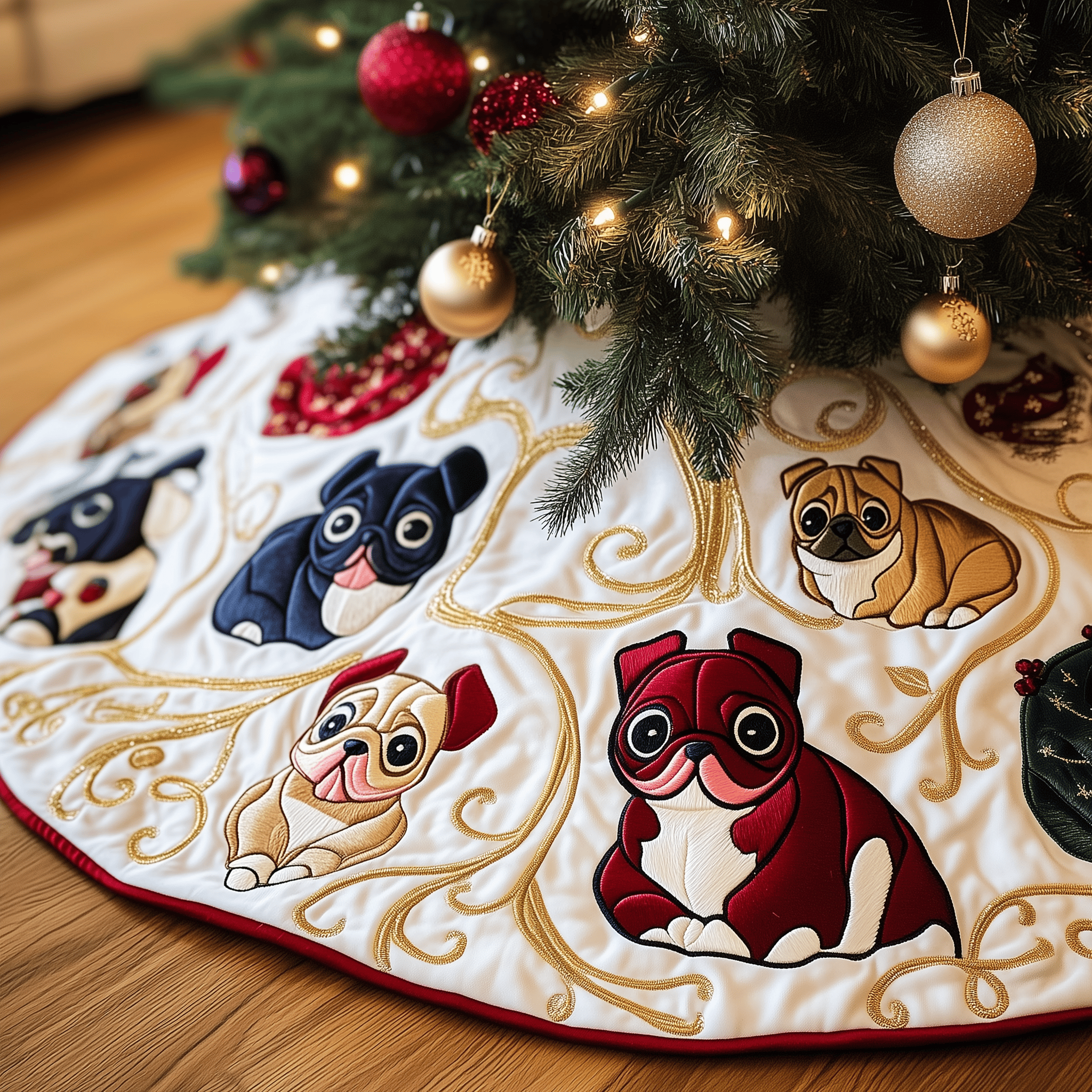 Bulldog Quilted Tree Skirt Celebrate the Holidays the Right Way with a Perfect Tree Skirt Bulldog Quilted Tree Skirt Celebrate the Holidays the Right Way with a Perfect Tree Skirt