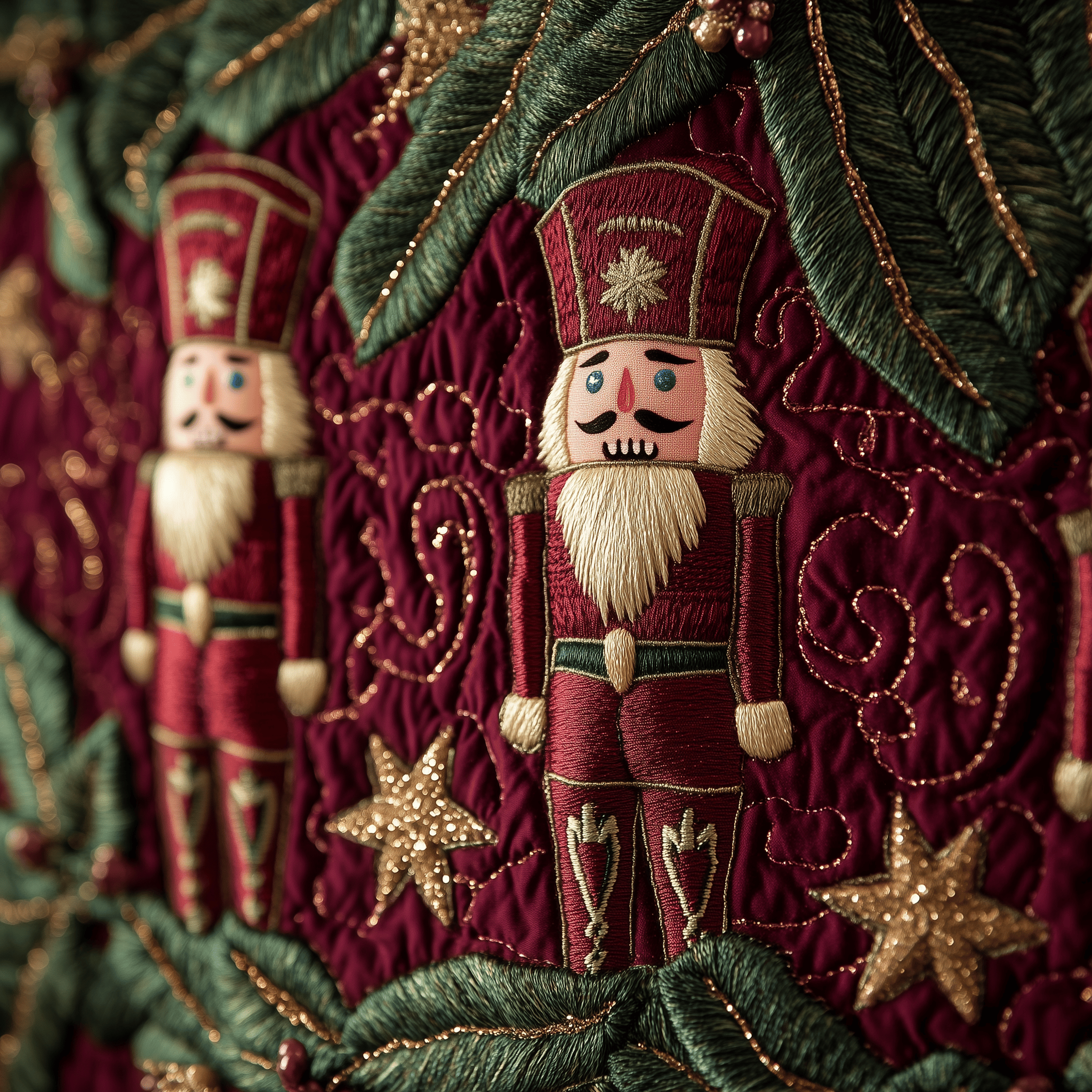 Burgundy Nutcrackers Quilted Tree Skirt Celebrate Without Compromise Protect Floors in Style Burgundy Nutcrackers Quilted Tree Skirt Celebrate Without Compromise Protect Floors in Style