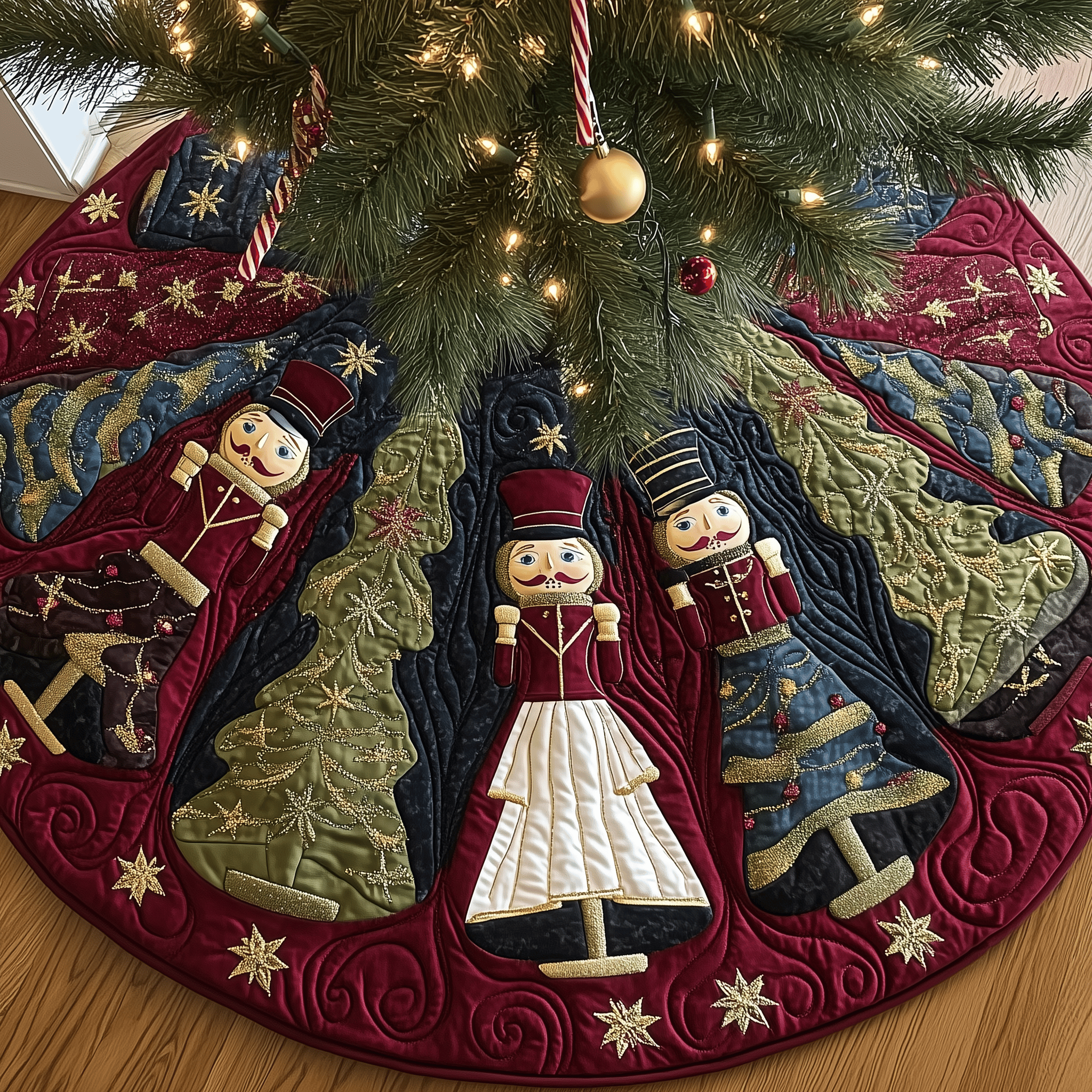 Burgundy Nutcrackers Quilted Tree Skirt Feel Like Home with the Perfect Holiday Tree Skirt Burgundy Nutcrackers Quilted Tree Skirt Feel Like Home with the Perfect Holiday Tree Skirt