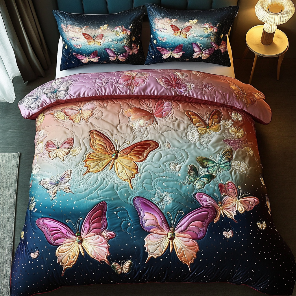 Butterfly Bliss Quilted Bedding Set Butterfly Gifts For Friends Butterfly Bliss Quilted Bedding Set Butterfly Gifts For Friends