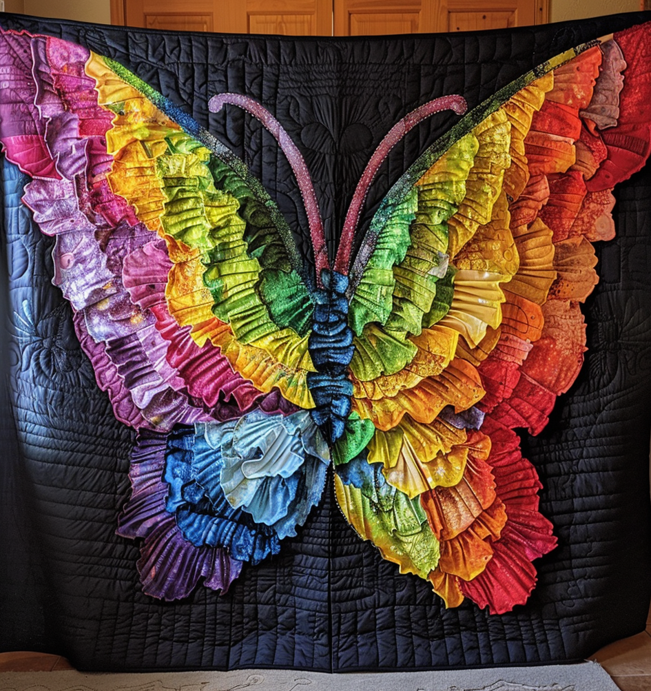 Butterfly Bliss Quilted Blanket Butterfly Gift Idea Butterfly Bliss Quilted Blanket Butterfly Gift Idea