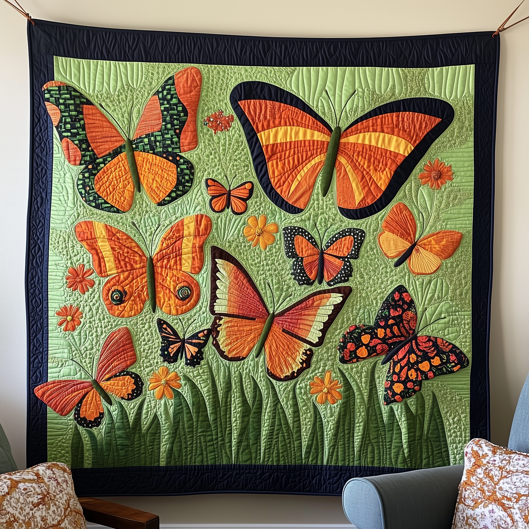 Butterfly Blossom Quilted Blanket Throw Blankets For Couch Butterfly Gifts For Mom Butterfly Blossom Quilted Blanket Throw Blankets For Couch Butterfly Gifts For Mom