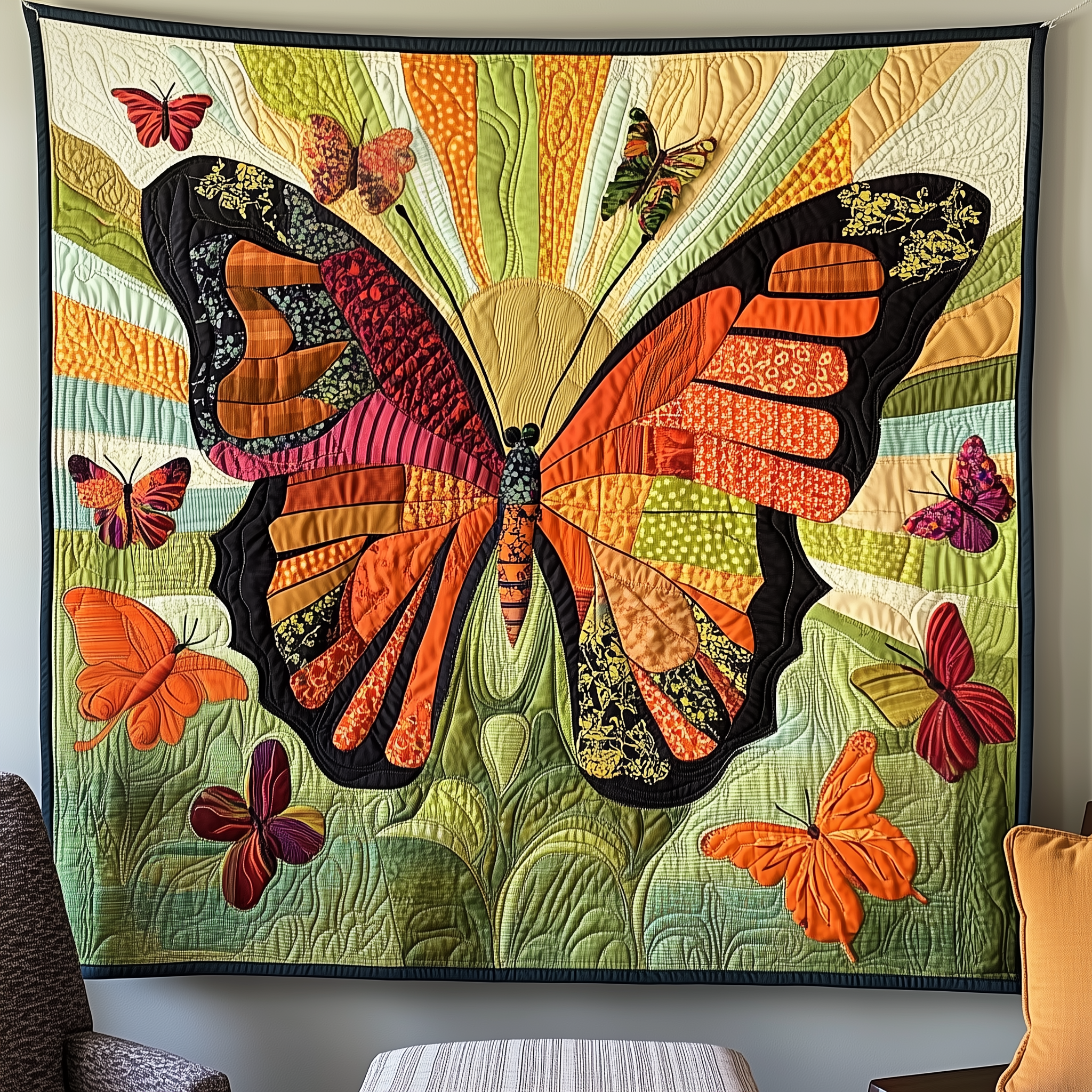 Butterfly Blossom Quilted Blanket Throw Blankets For Couch Gifts For Butterfly Lovers Butterfly Blossom Quilted Blanket Throw Blankets For Couch Gifts For Butterfly Lovers